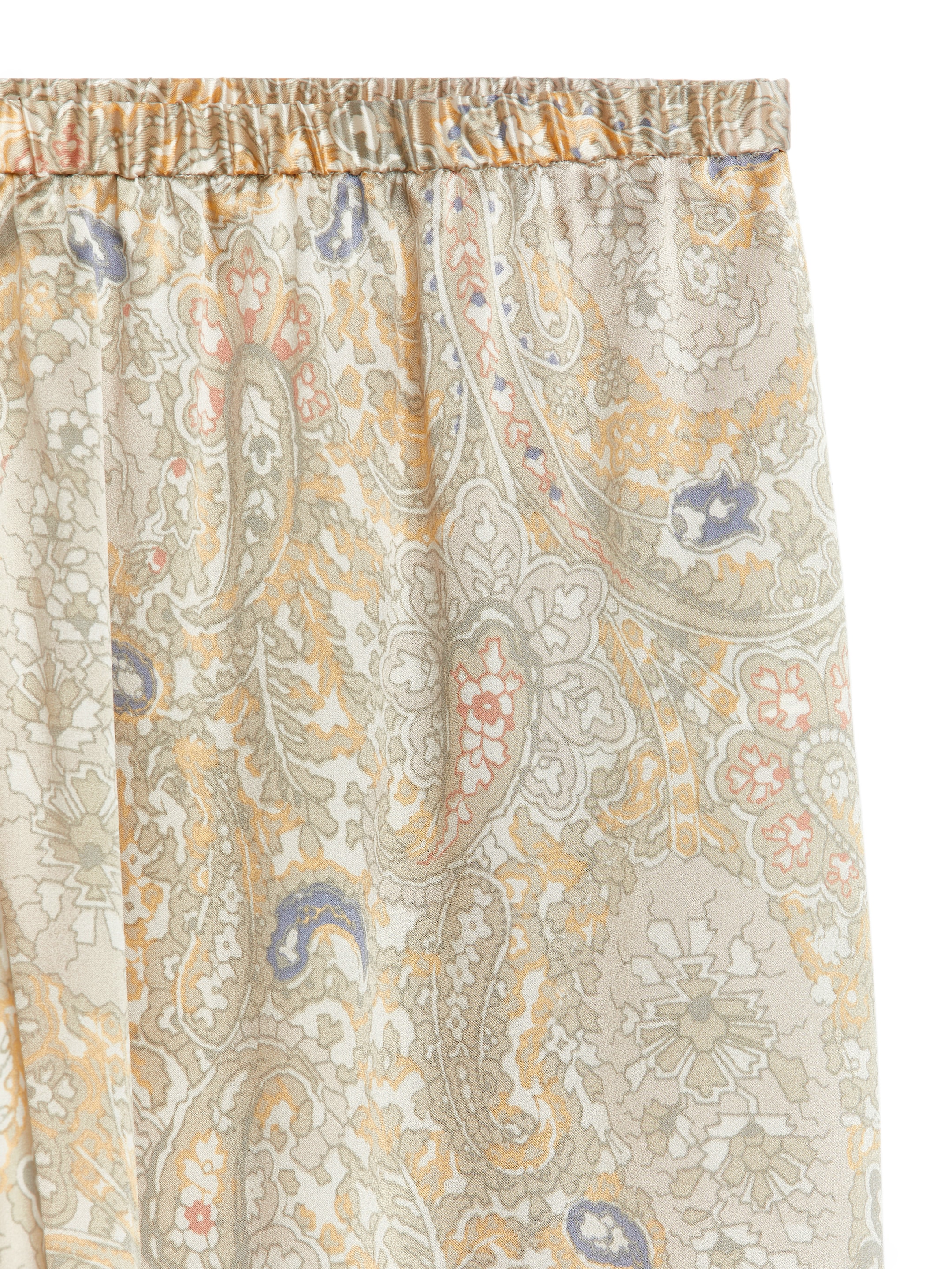 Silk Pyjama Trousers - Beige/Orange - Regular fit - Women - StillMedia/DescriptiveDetail - 2