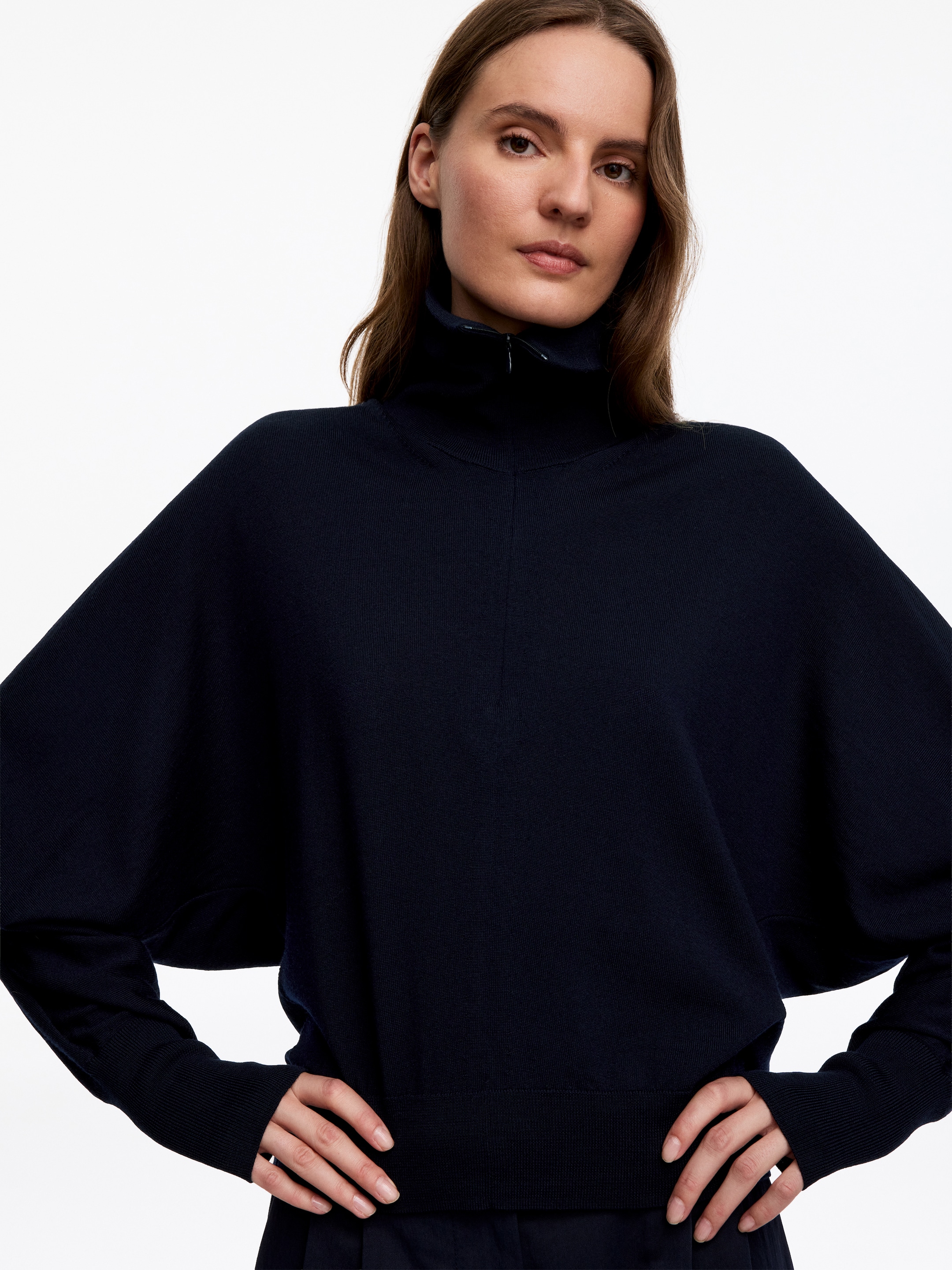Tröja i merinoull - Marinblå - Loose fit - women - StillMedia/Lookbook - 5