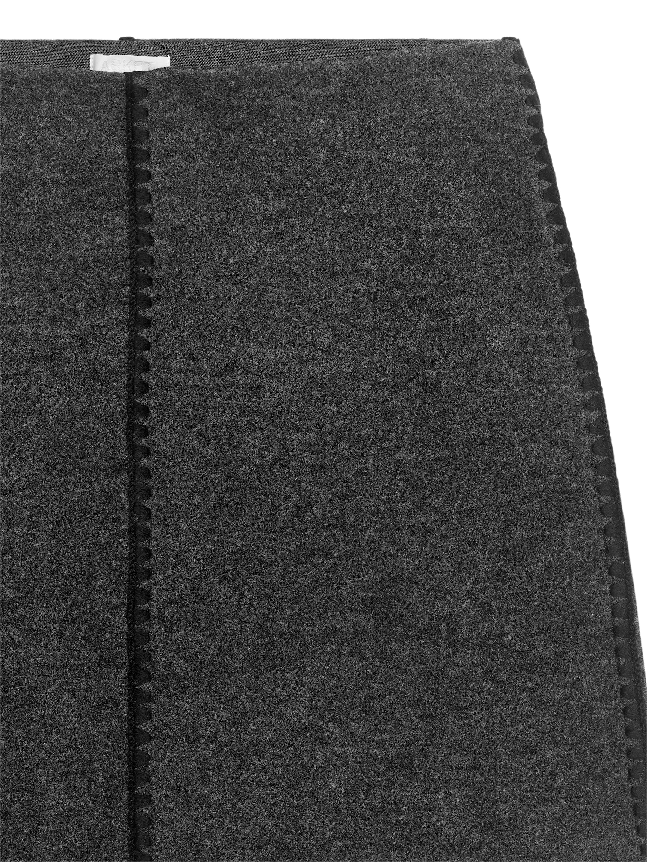 Minikjol i valkad ull - Gråmelerad - Regular fit - Women - StillMedia/DescriptiveDetail - 2