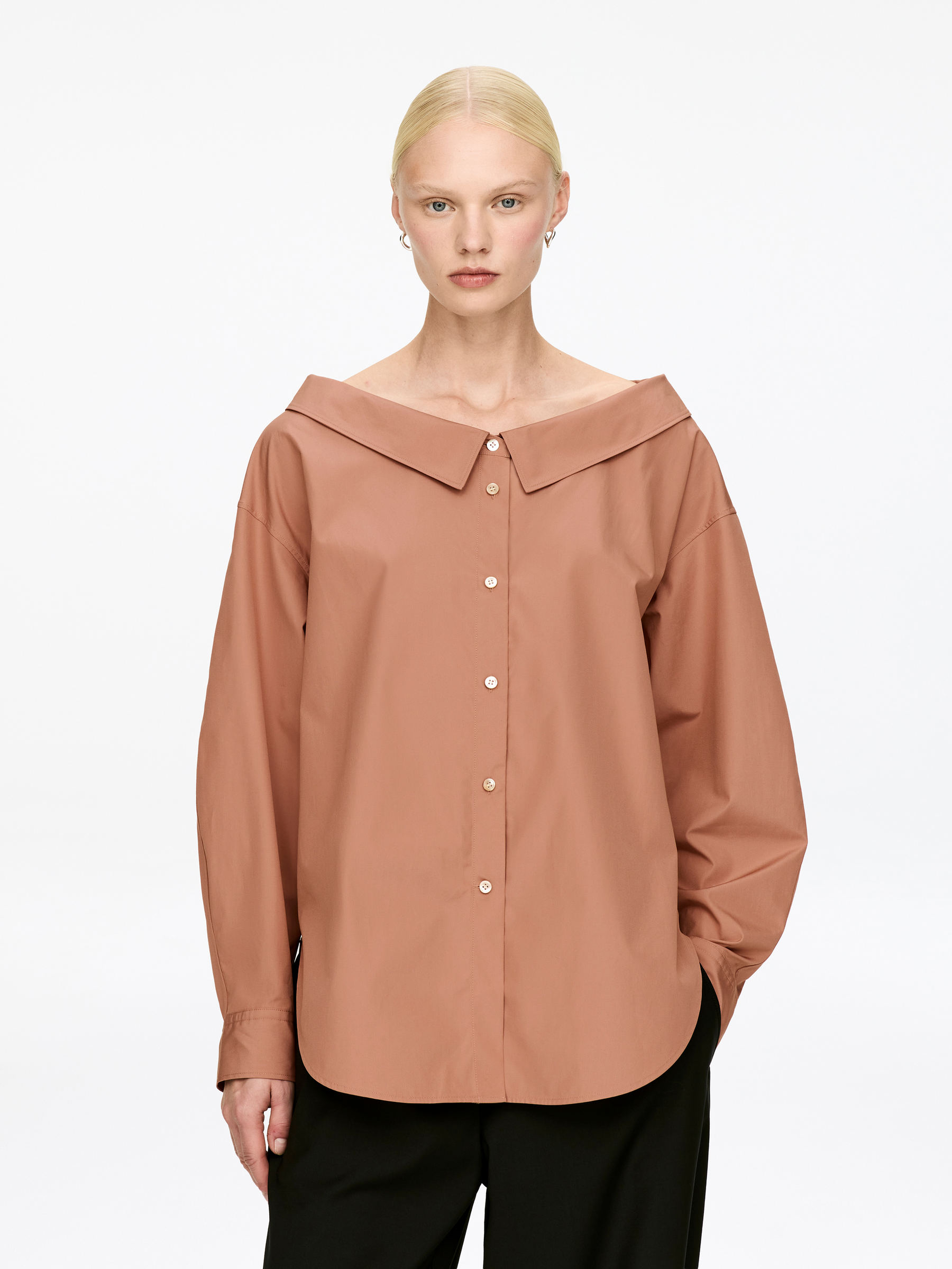 Open-Neck Blouse-#977663-16957