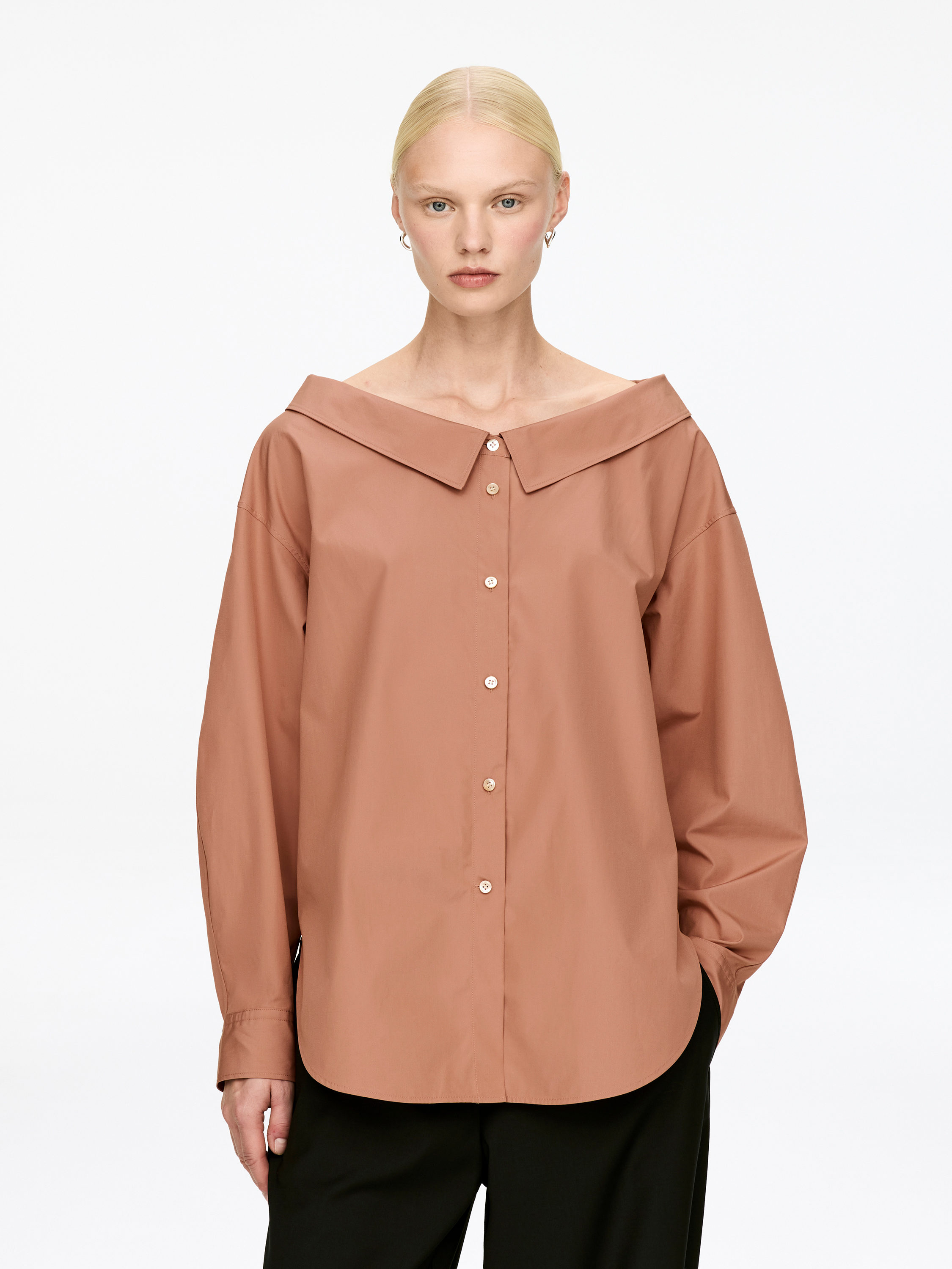 Bluse mit weitem Ausschnitt-#977663-16957