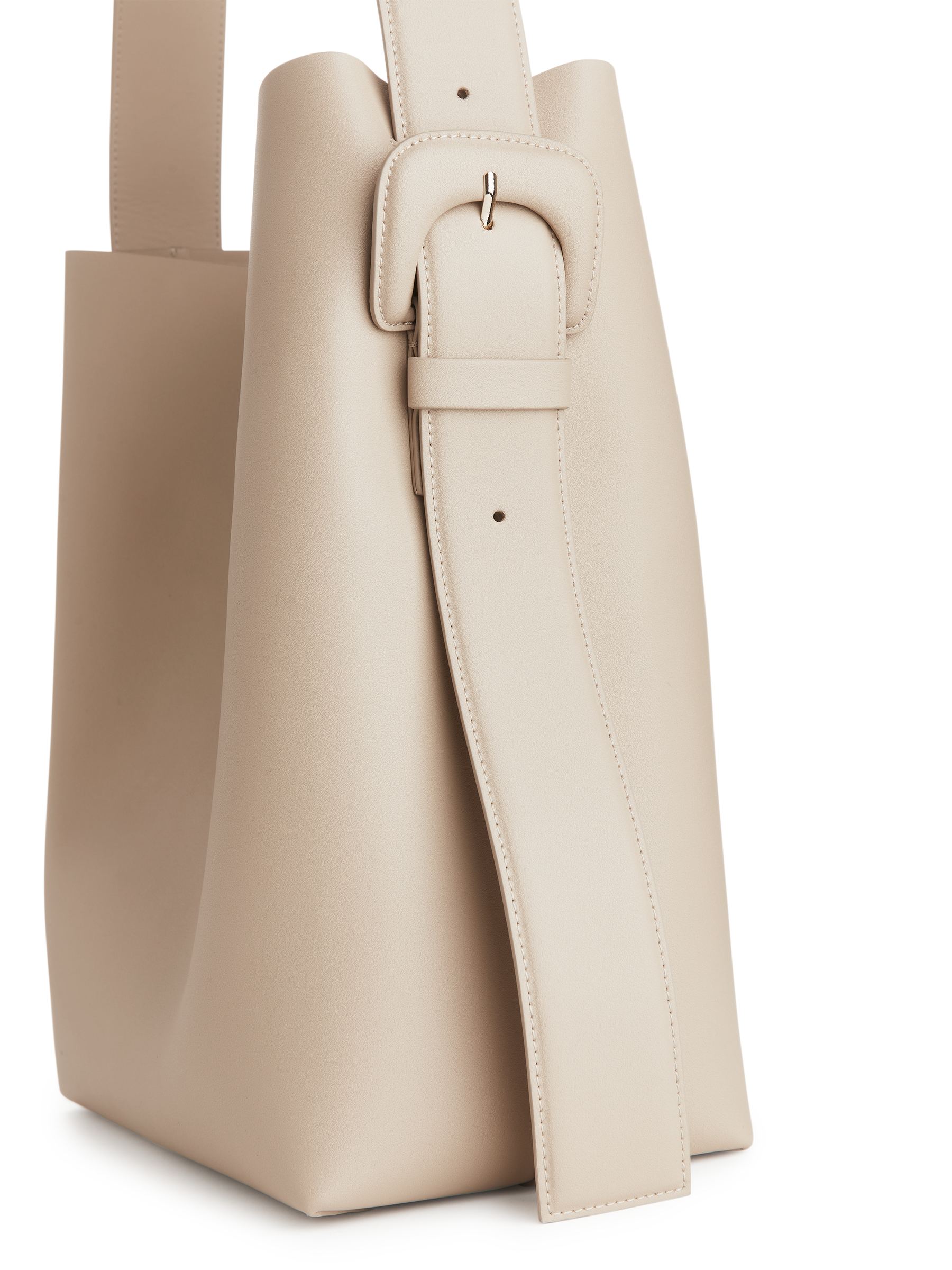Rigid Leather Tote - Beige - Women - StillMedia/DescriptiveDetail - 4