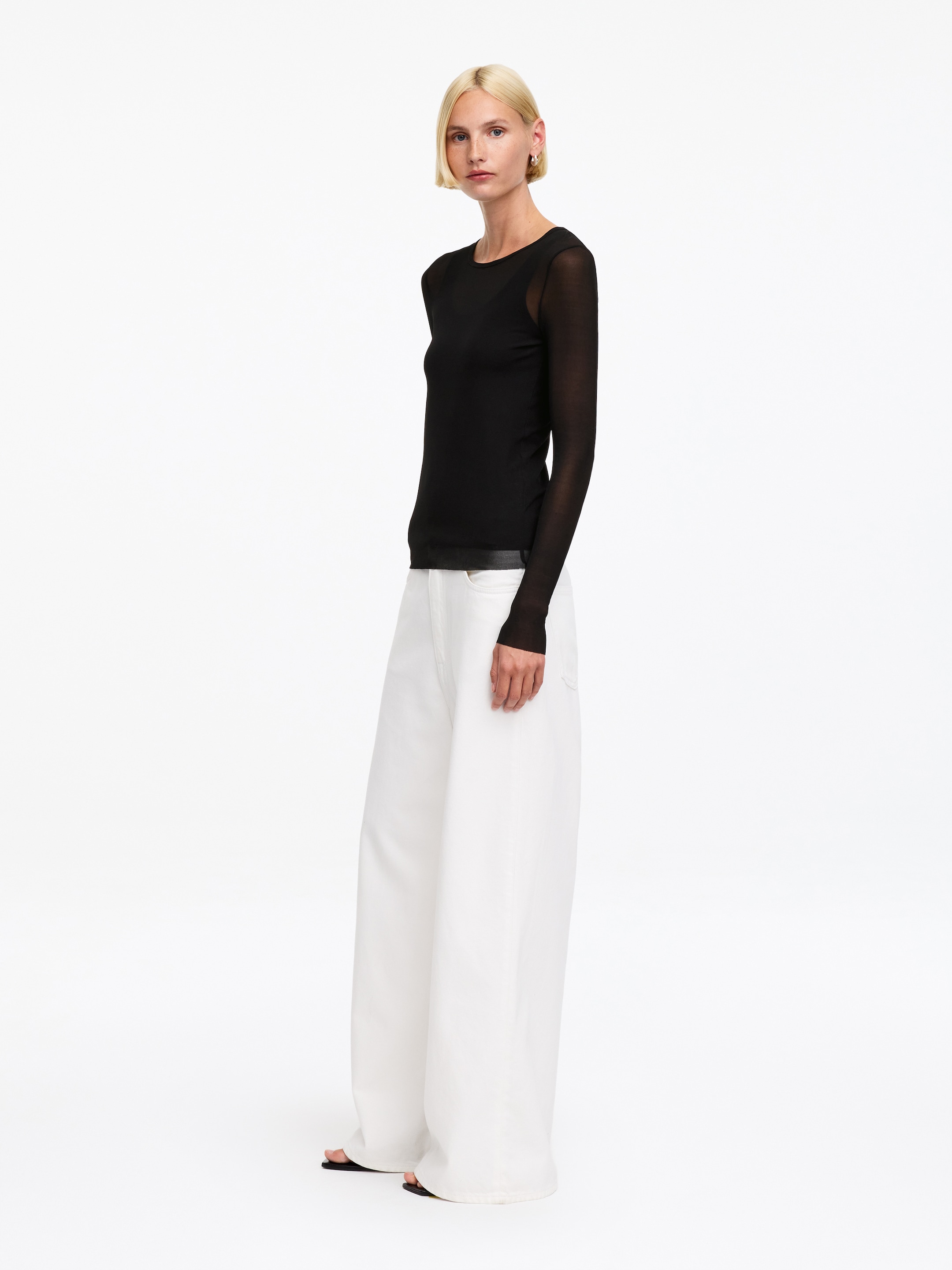 Slim Silk Top - Black - Slim fit - women - StillMedia/Lookbook - 3