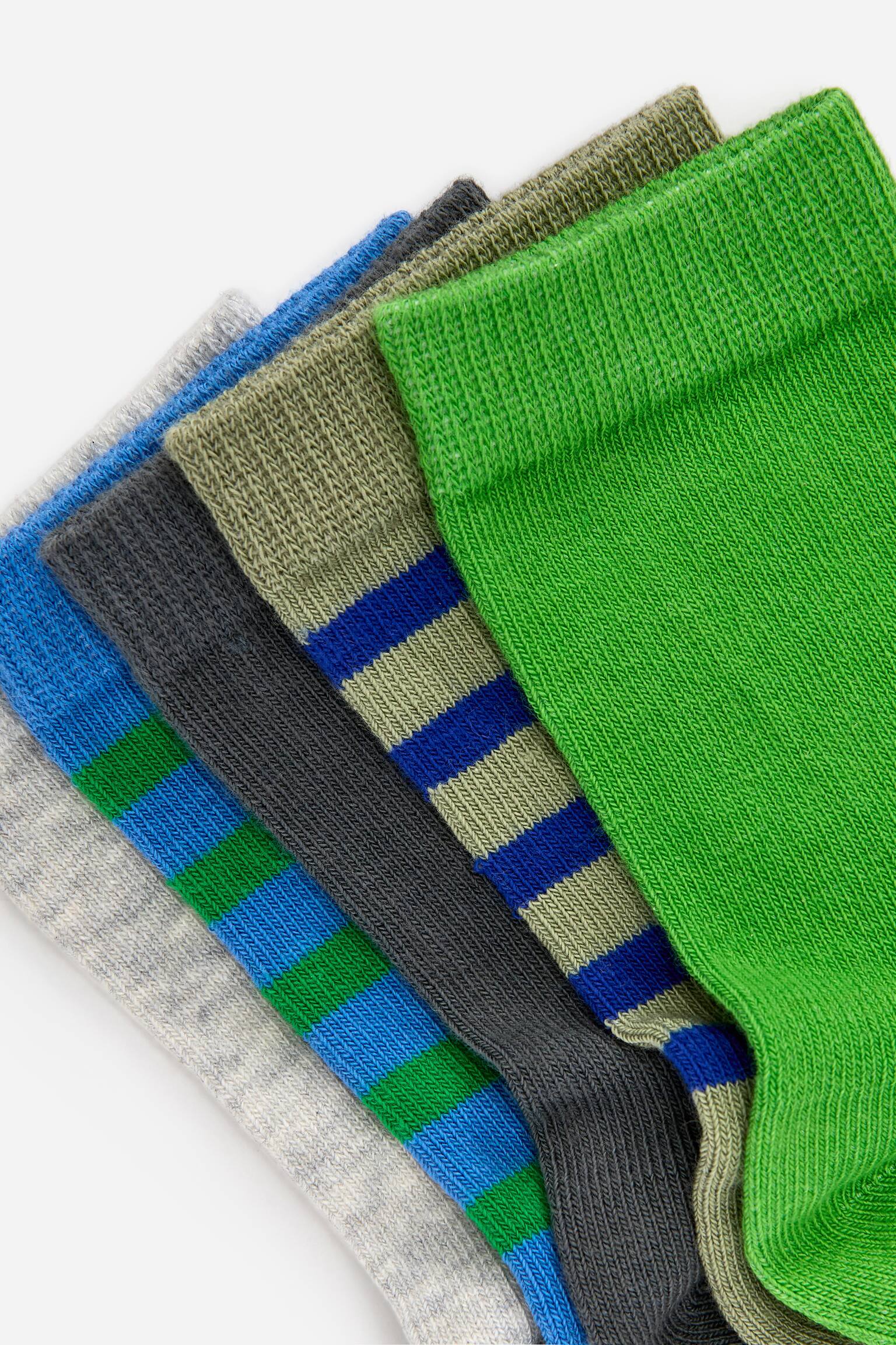 Bomullsstrumpor, 5-pack - Flermix/Lila/flerfärgad/Mullvad/off-white/Mörkblå/Beige/Flerfärgade/hjärtan/Blå/grön/Blå/grön/off-white - 2