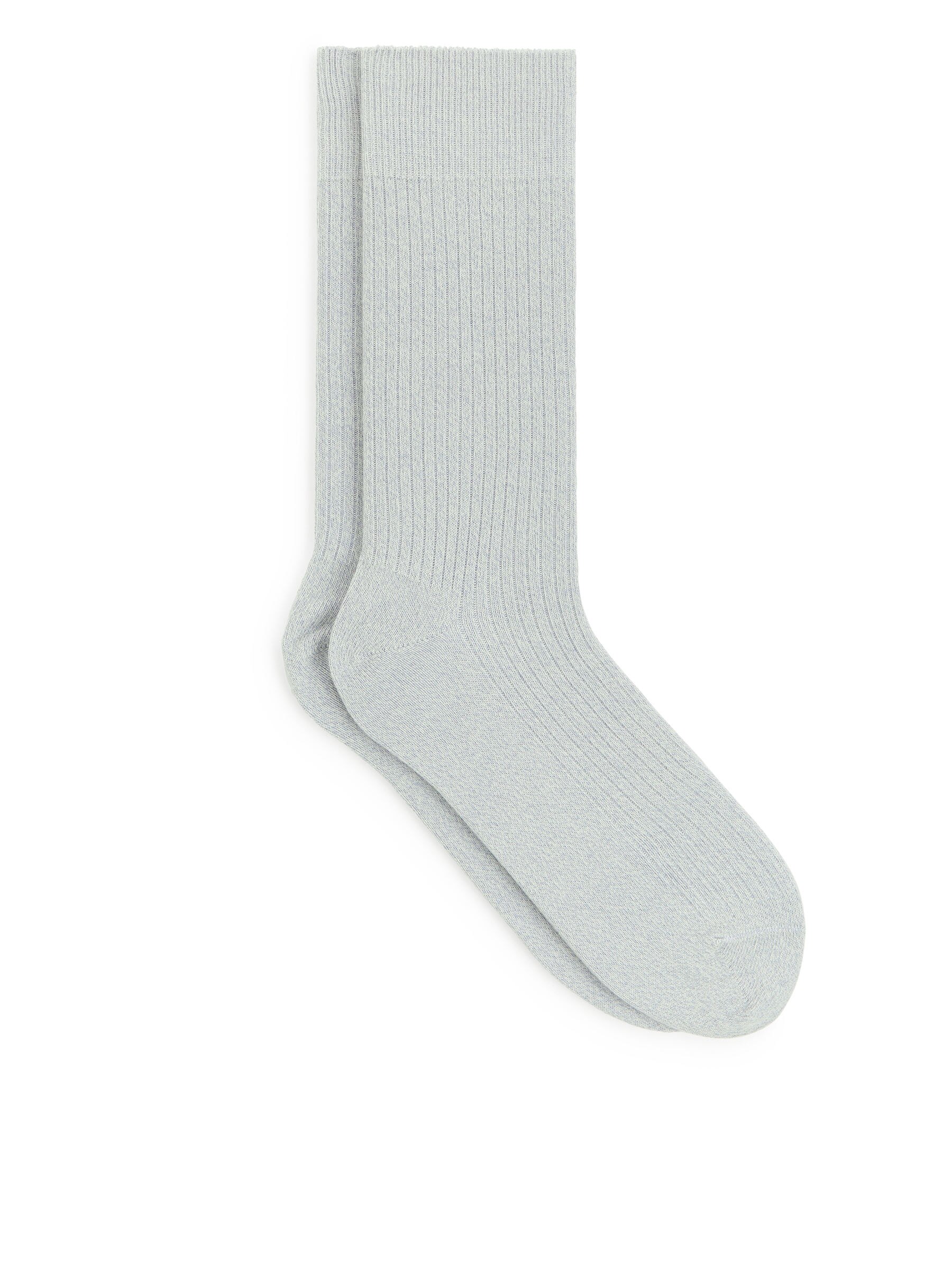 Gerippte Socken aus Supima-Baumwolle - Taubenblau meliert - Regular Fit - Herren - StillMedia/DescriptiveStillLife - 1