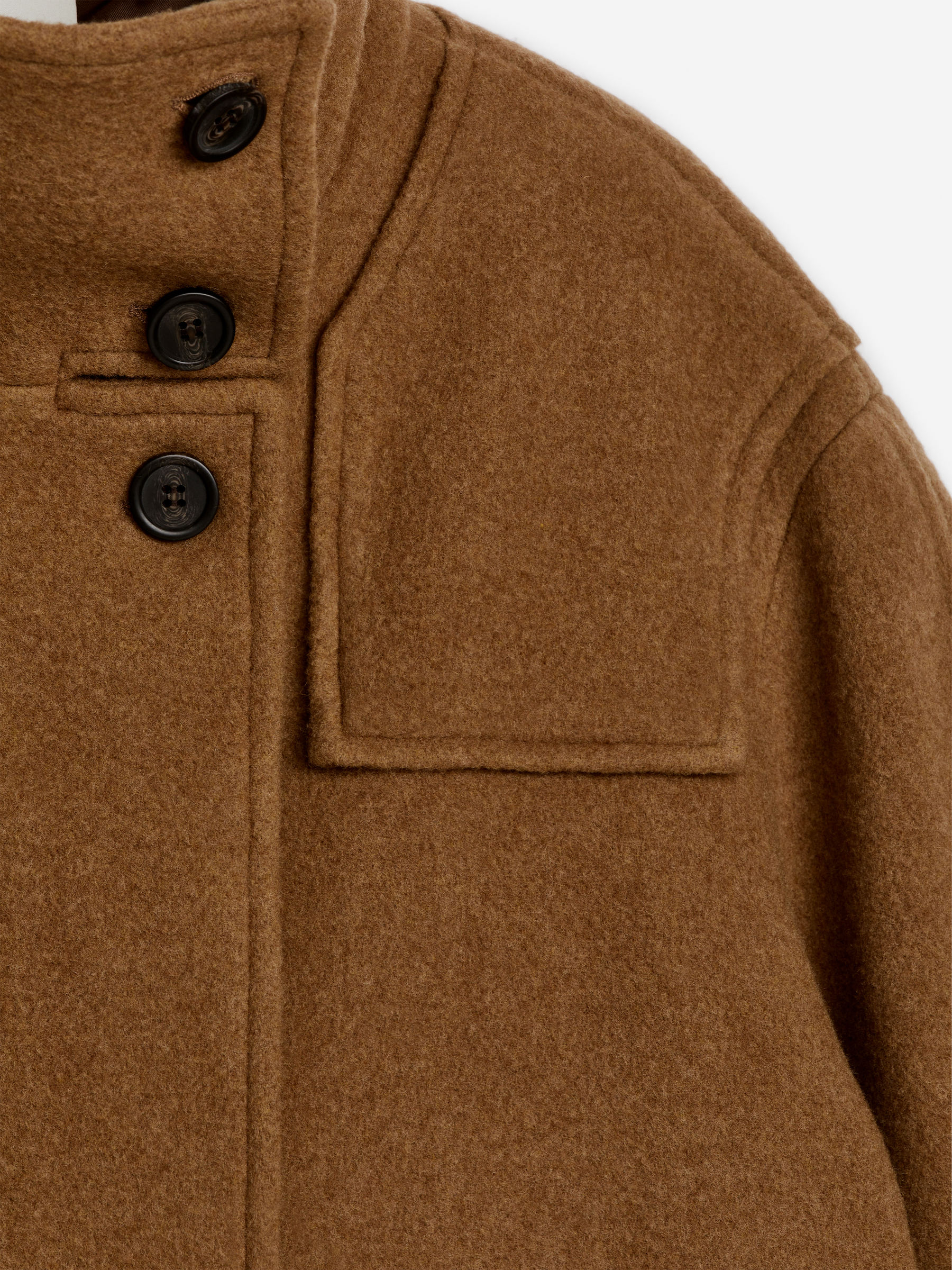 Wool-Blend Jacket - Brown - Loose fit - Women - StillMedia/DescriptiveDetail - 1