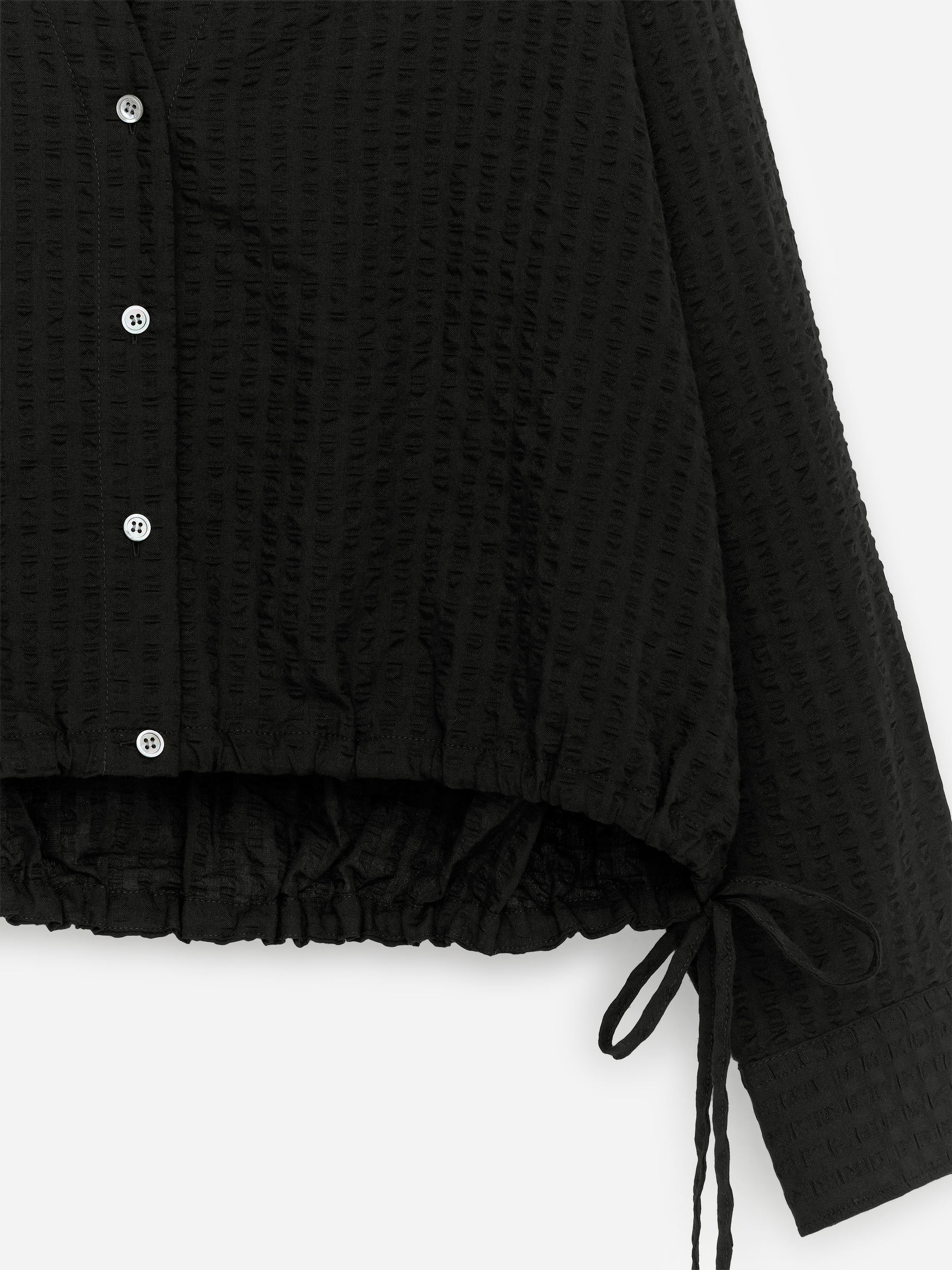 Seersucker Top - Black - Regular fit - Women - StillMedia/DescriptiveDetail - 1