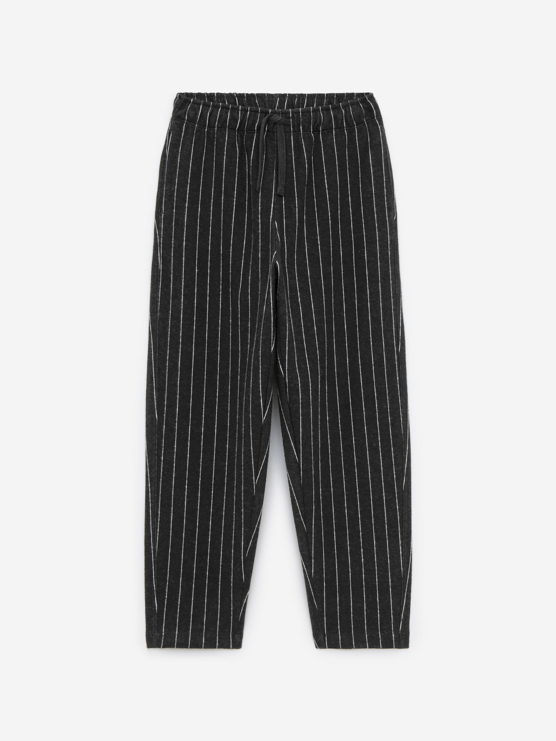 Pinstripe Cotton Sweatpants-Blue-13576