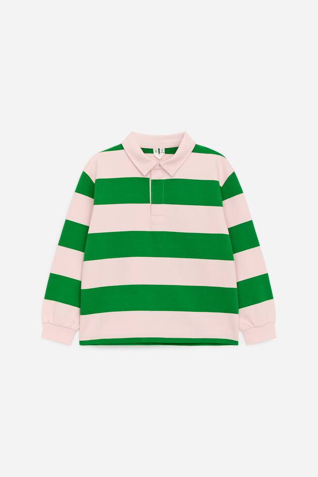 Maglia in stile rugby - Rosa/Verde - 1