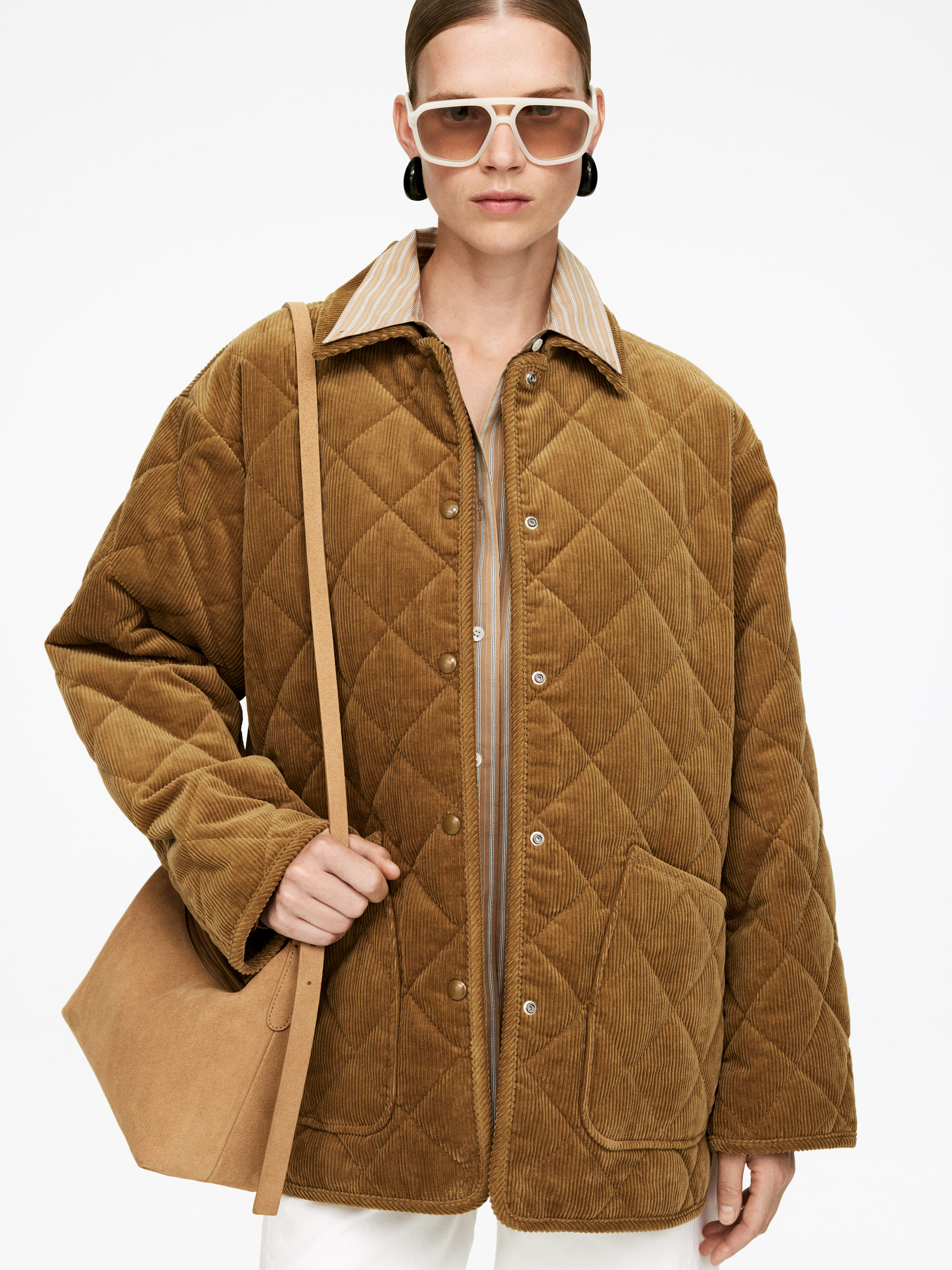 Corduroy Jacket - Brown - Relaxed fit - Women - StillMedia/Lookbook - 3