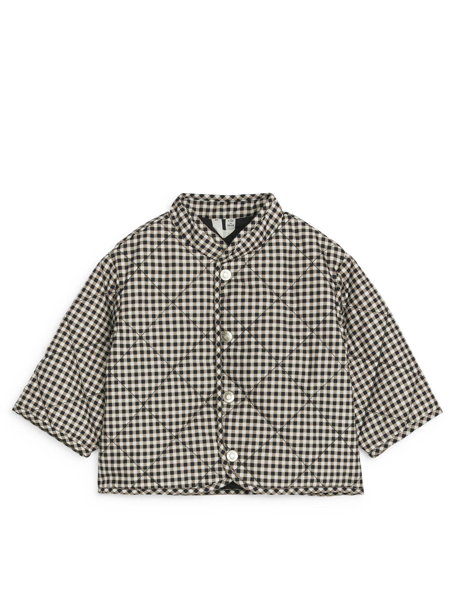 Quiltad jacka - Vit/svart