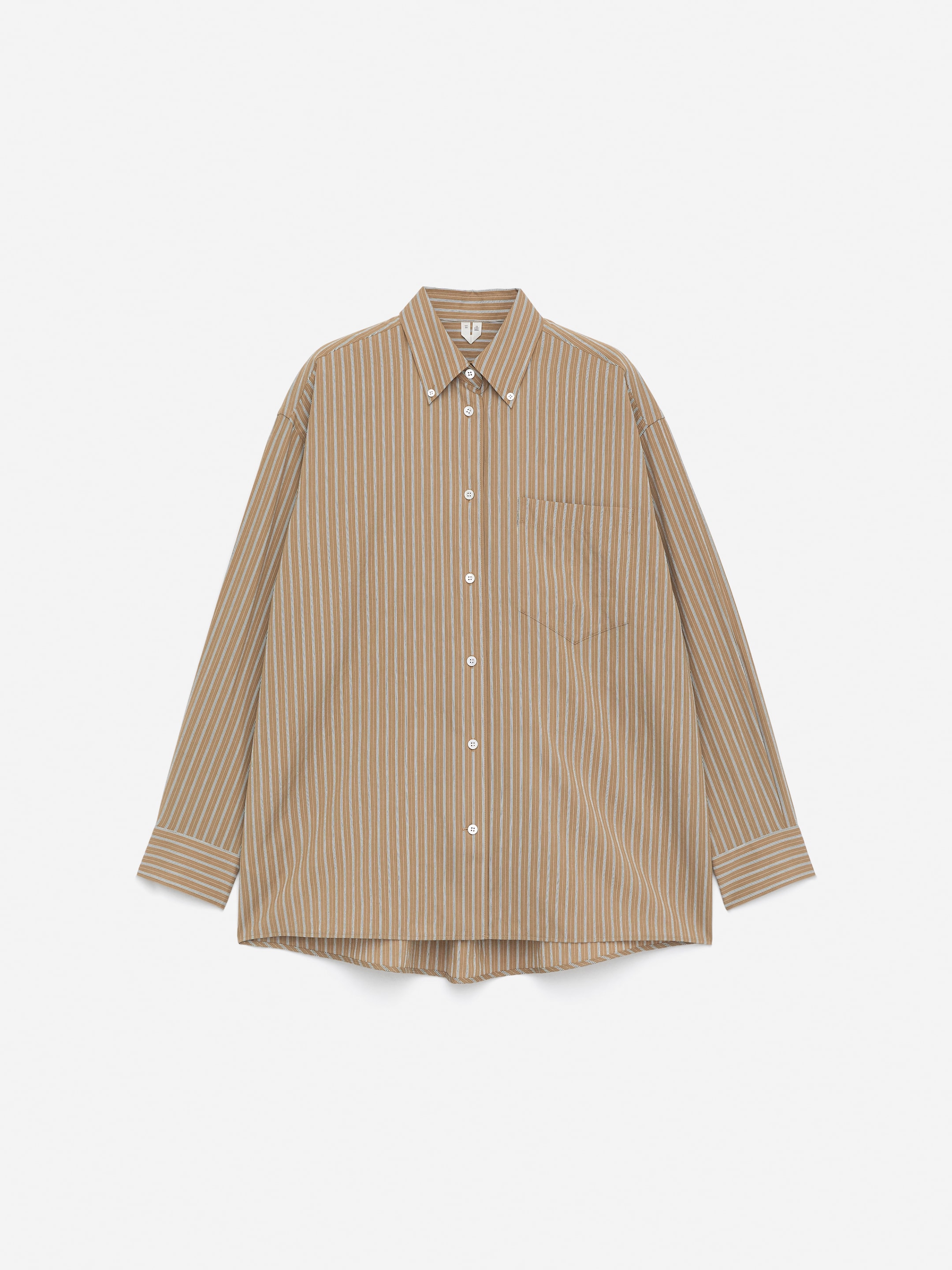 Grotere afbeelding bekijken: Overhemd van zijde en katoen - Beige/gestreept - DAMES | H&M BE 5