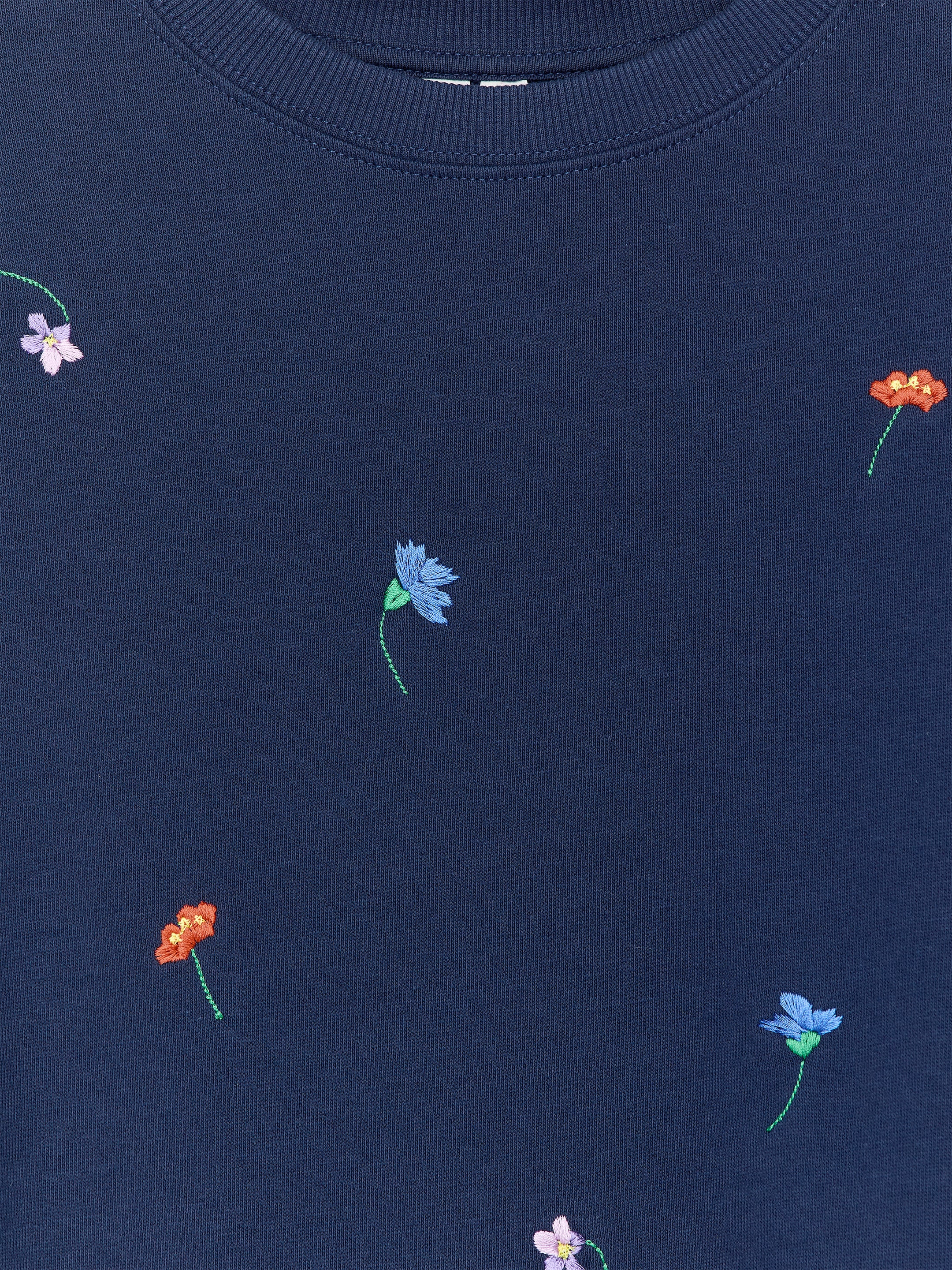 Oversized Sweatshirt Dress - Dark Blue/Florals - Oversized - Children - StillMedia/DescriptiveDetail - 2