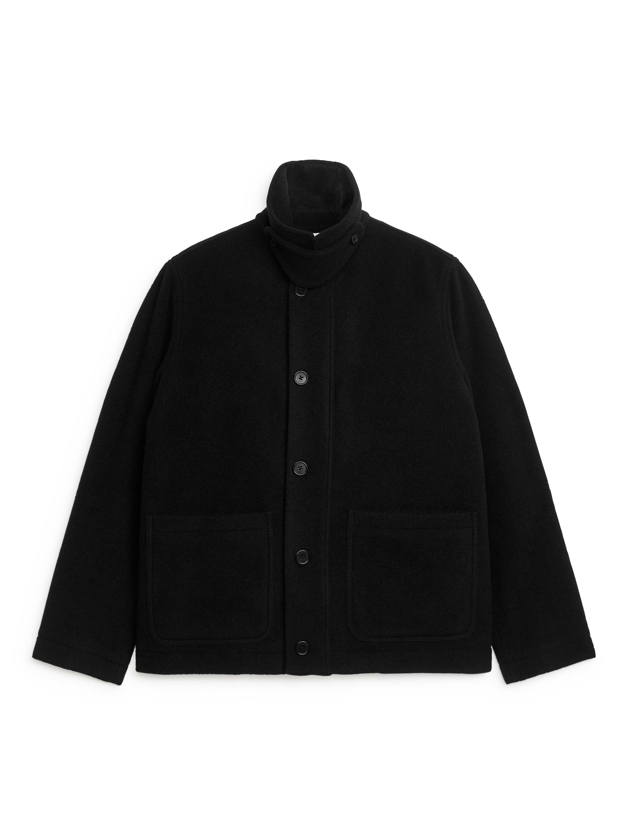 View larger image: Boxy Wool-Blend Jacket - Black - Men | H&M GB 2