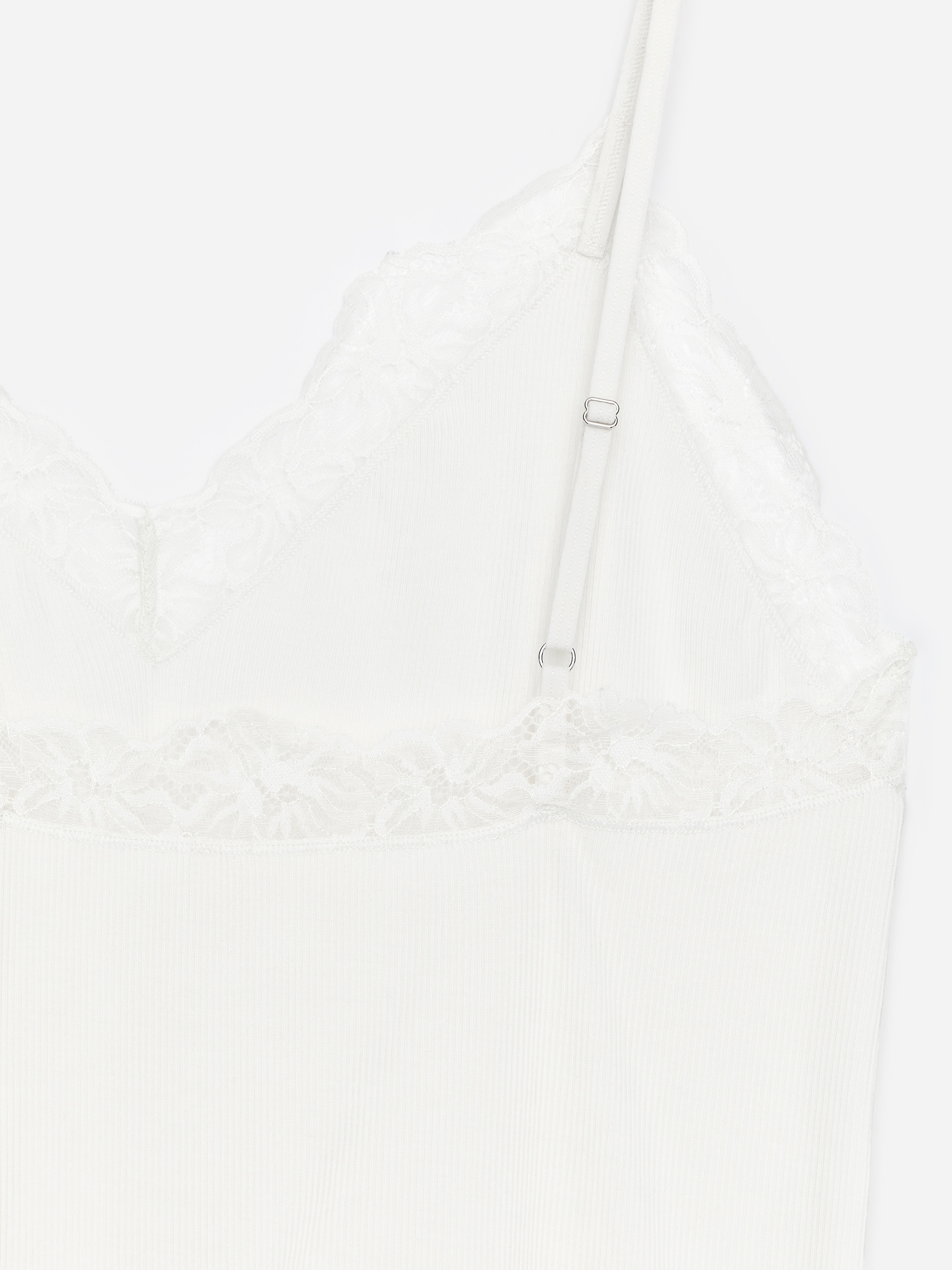 Lace-Detail Strap Top - White - Slim fit - Women - StillMedia/DescriptiveDetail - 1