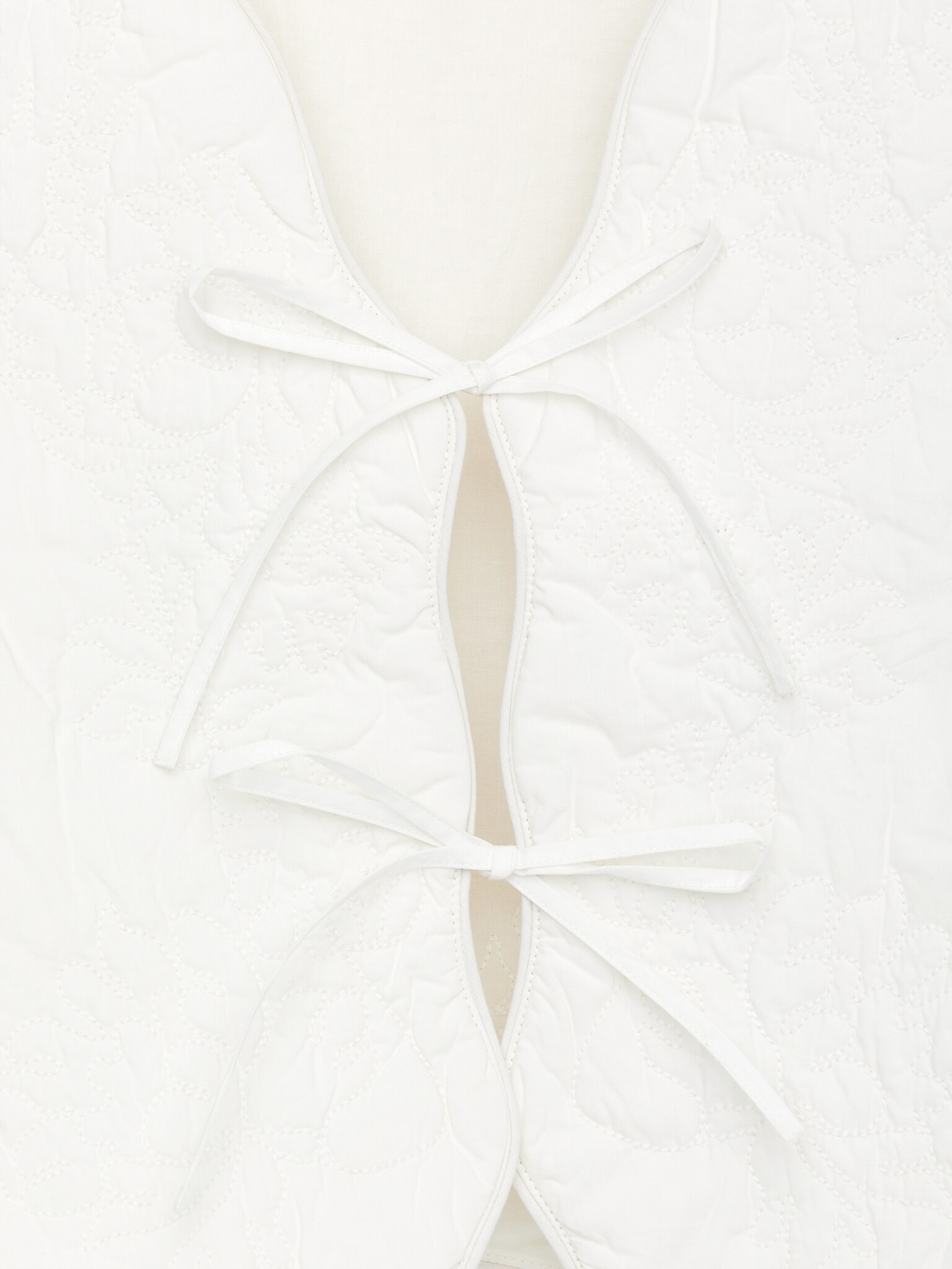 Embroidered Vest - White - 5