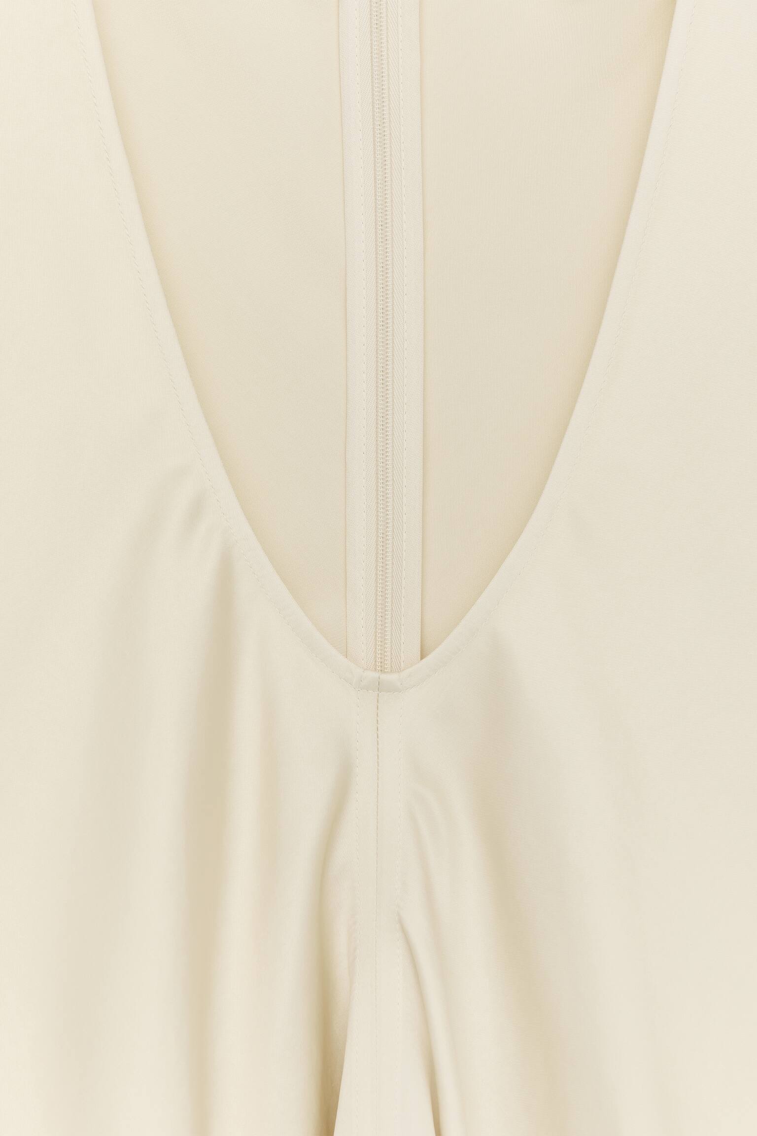 Drapeerattu satiinipaita - Vaalea beige - 5