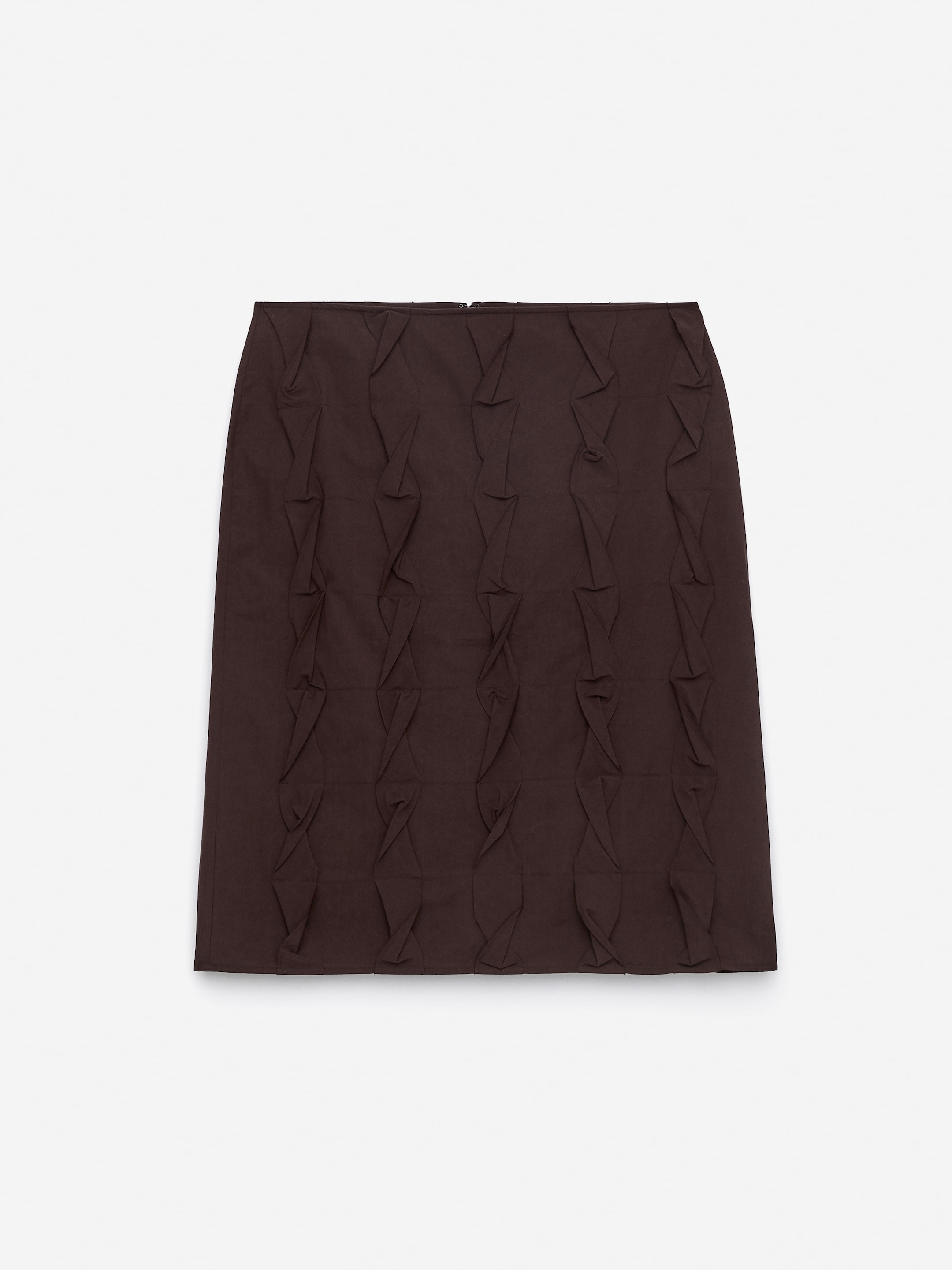 Frill Skirt-Brown-16102