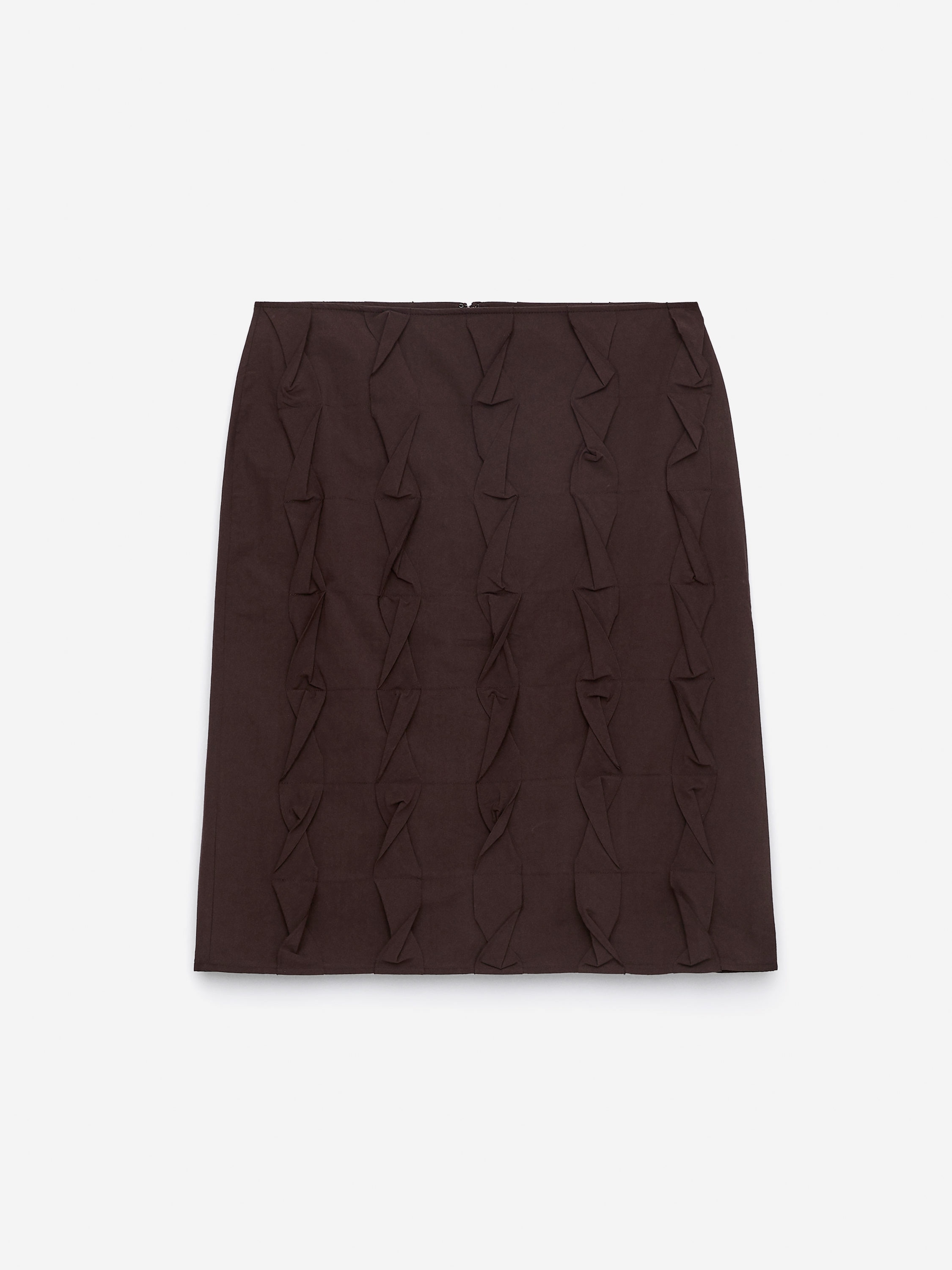 Frill Skirt-#3F3838-16102