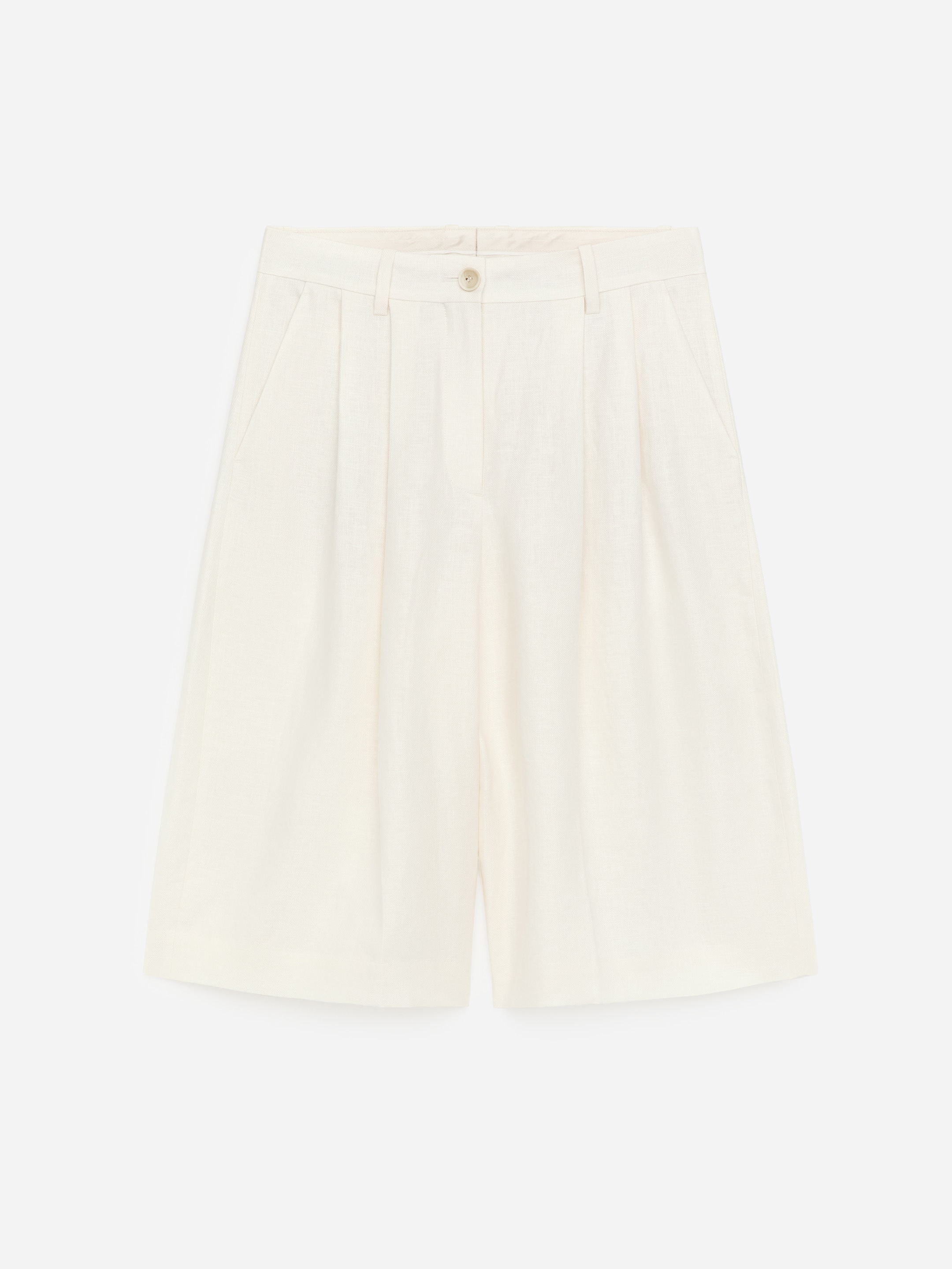 Elegante Leinenshorts - Weiß - Regular Fit - Damen - StillMedia/DescriptiveStillLife - 1