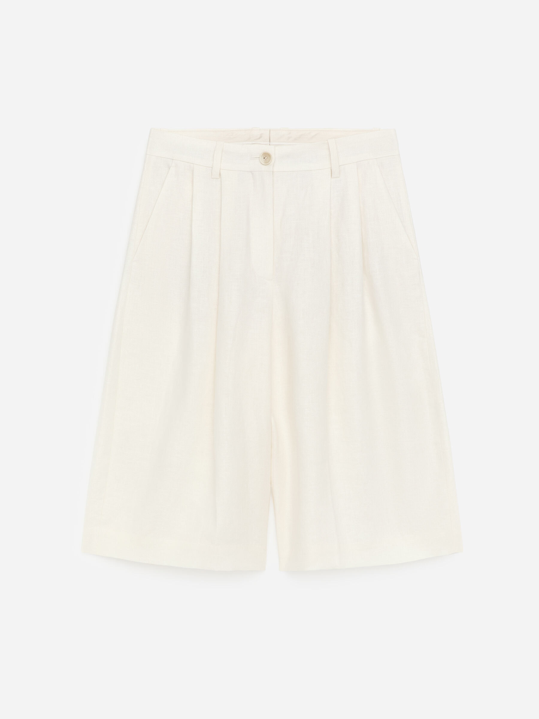 Elegante Leinenshorts - Weiß - Regular Fit - Damen - StillMedia/DescriptiveStillLife - 1