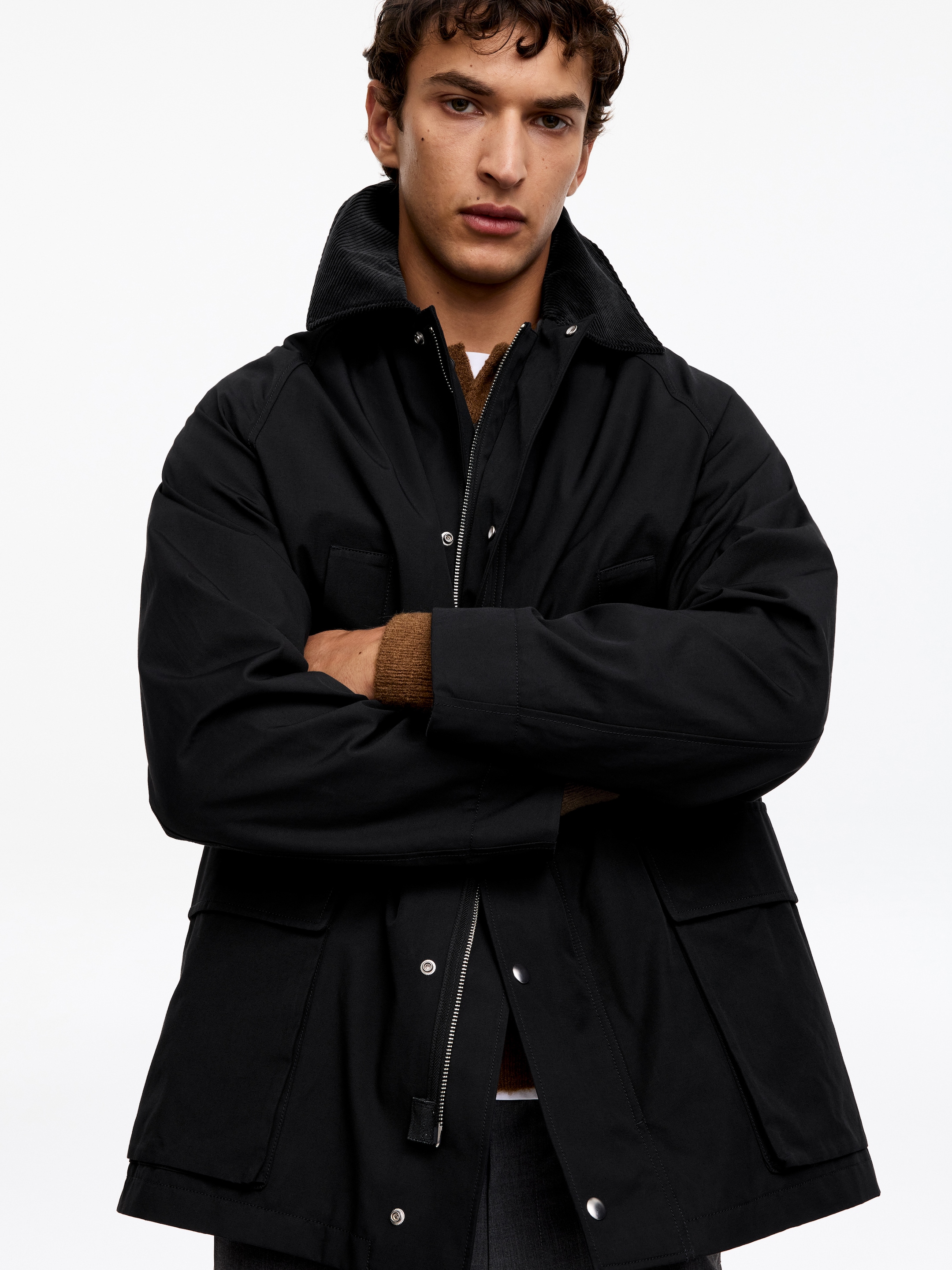 Manteau ciré mi-long - Noir - Relaxed fit - men - StillMedia/Lookbook - 5