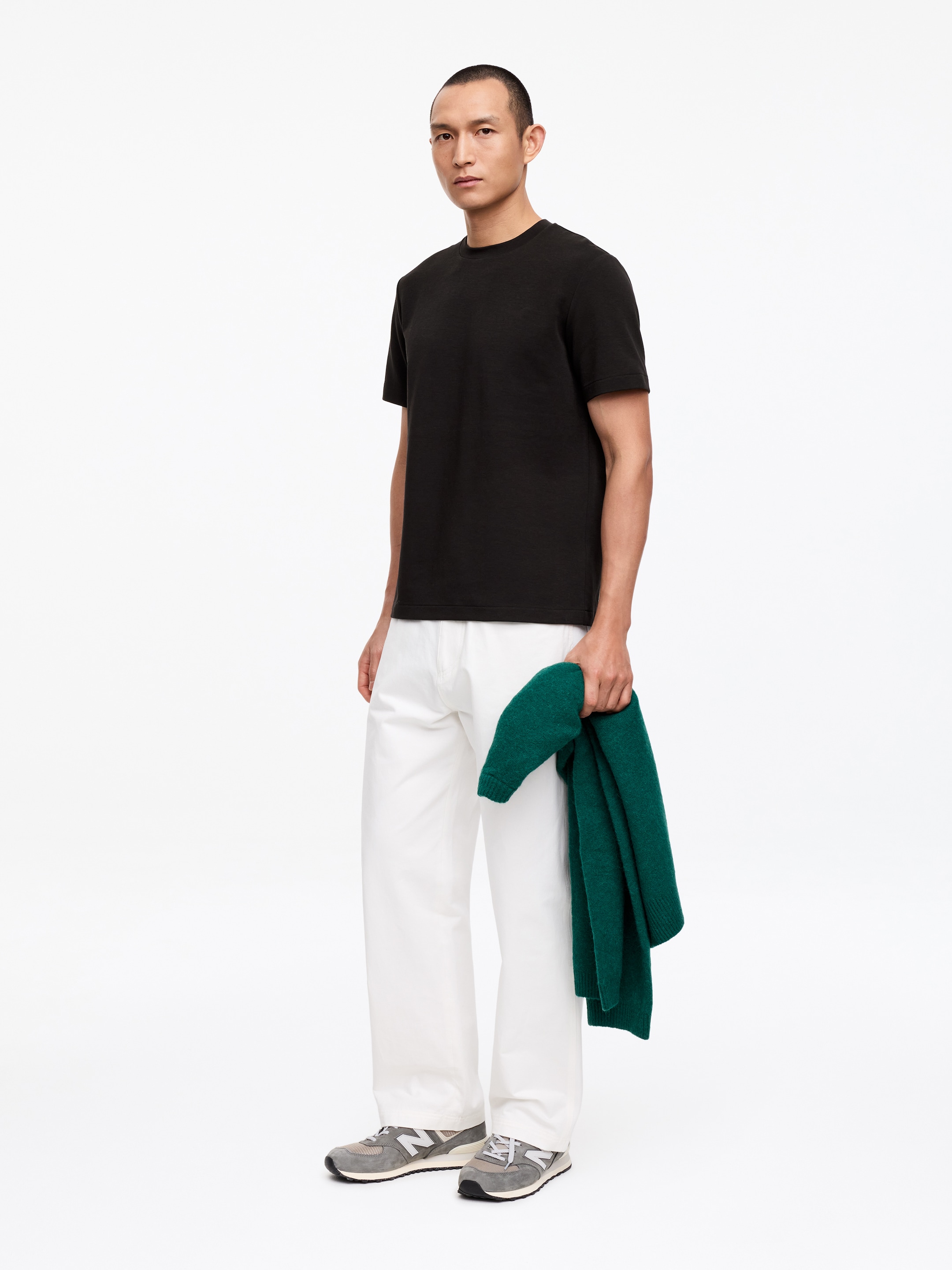 Regular interlock T-shirt - Svart - Regular fit - Men - StillMedia/Lookbook - 6