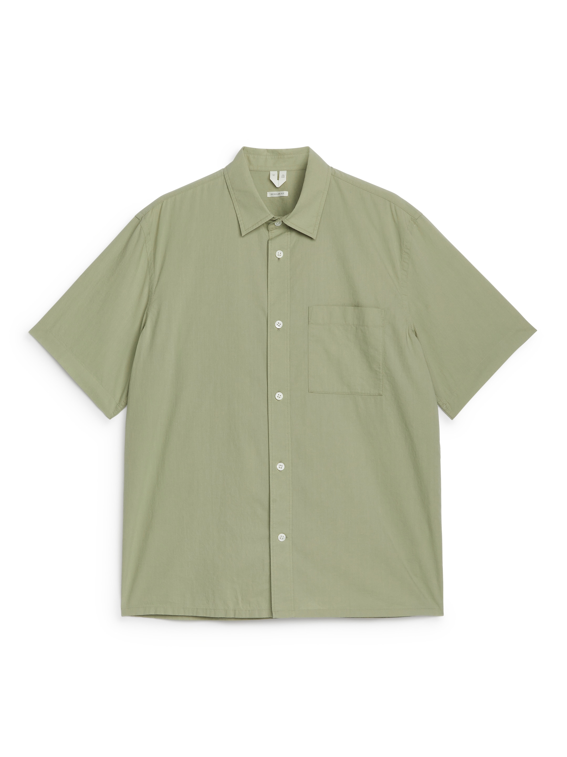 Zobacz większy obraz: Luźna popelinowa koszula - Zielony khaki - ON | H&M PL 1