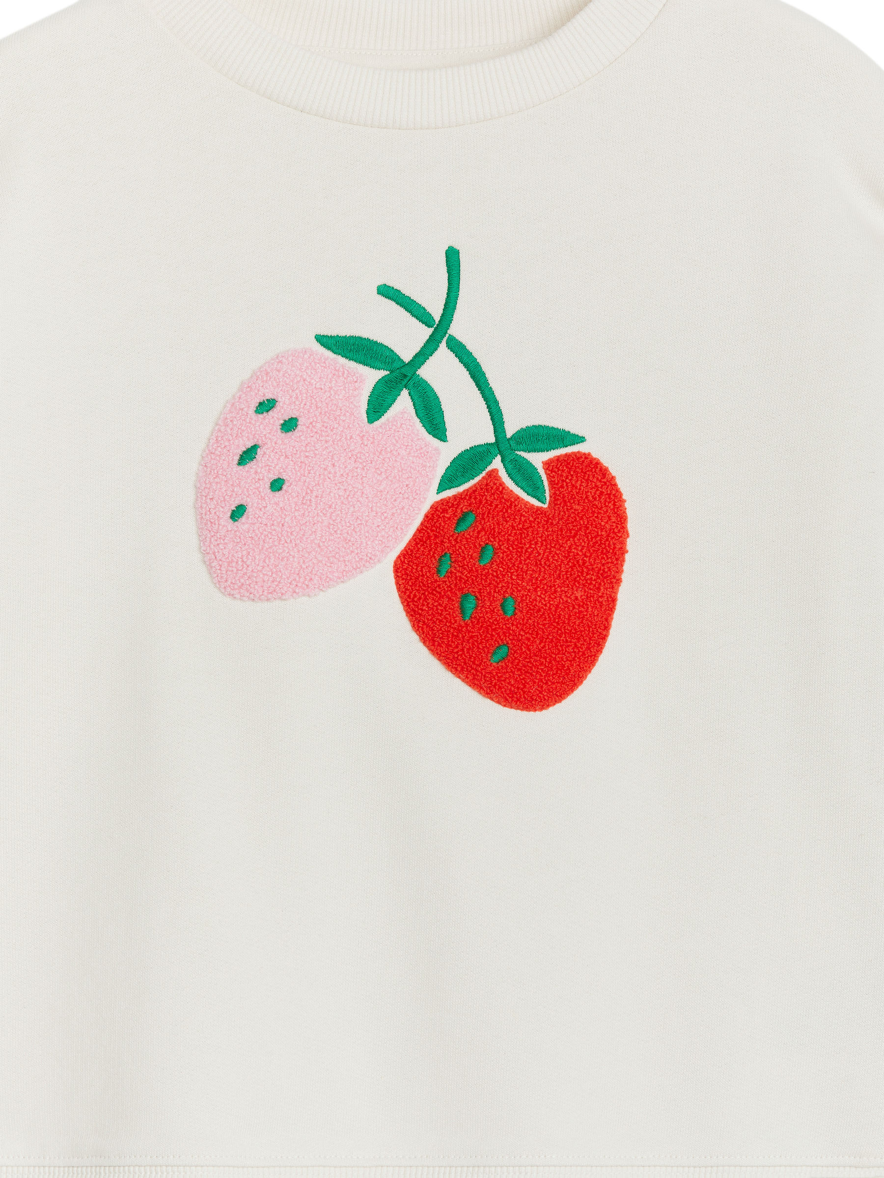 Sweatshirt mit Stickerei - Cremeweiß/Erdbeeren - Oversize - Kinder - StillMedia/DescriptiveDetail - 3