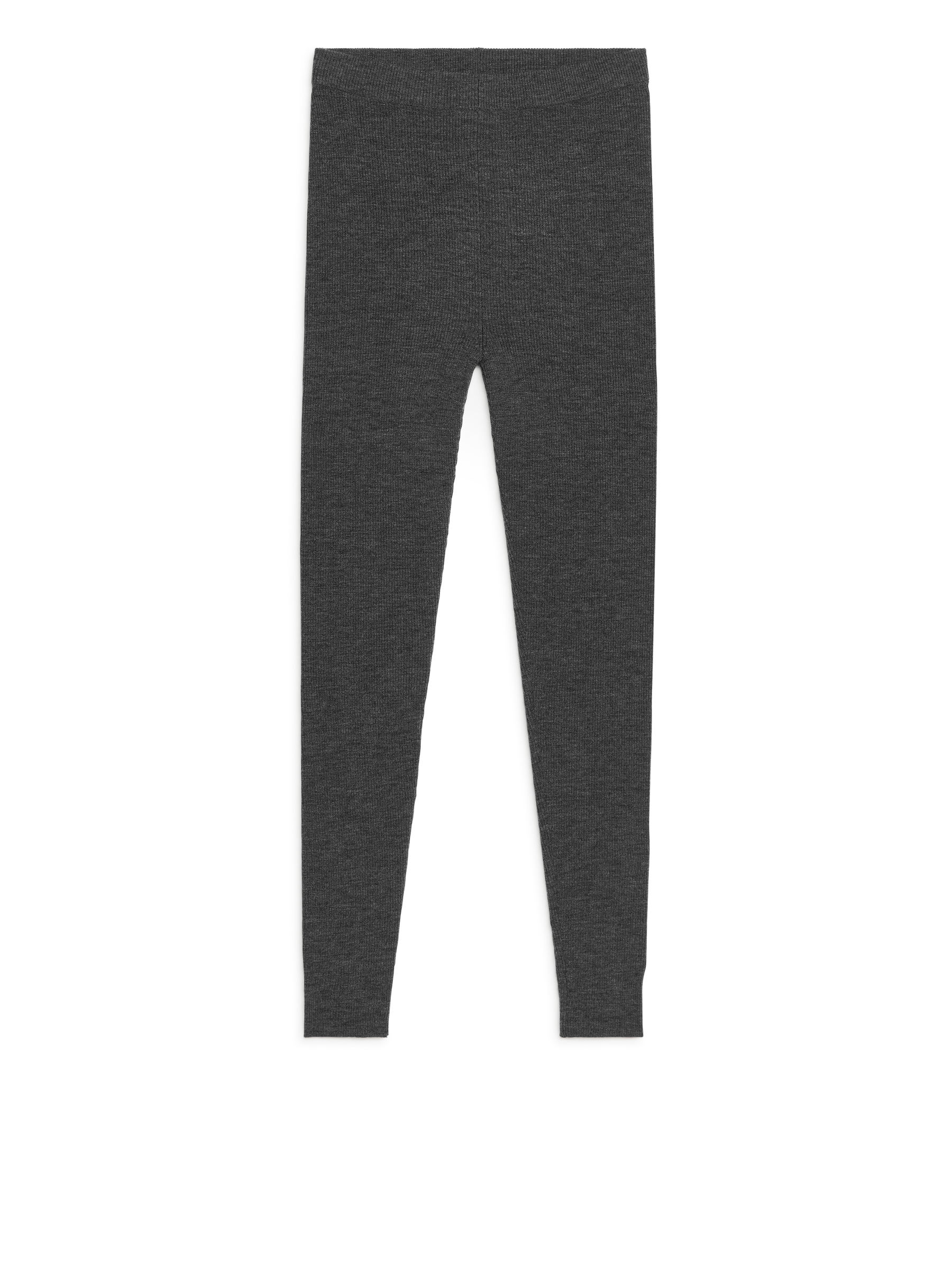 Gerippte Leggings aus Wollmischung - Graumeliert - Slim Fit - Damen - StillMedia/DescriptiveStillLife - 1