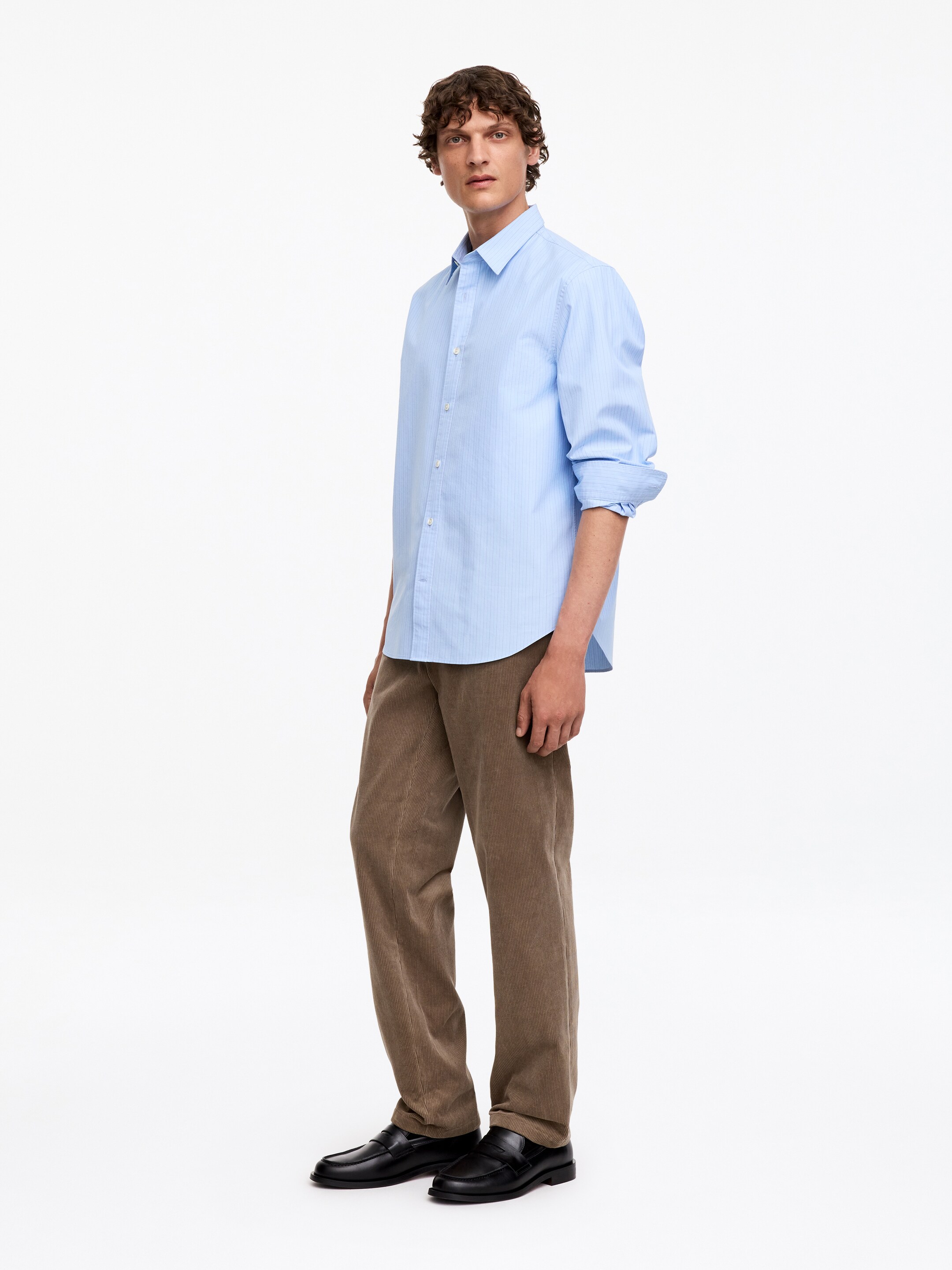 Regular Corduroy Trousers - Mole - Regular fit - men - StillMedia/Lookbook - 5