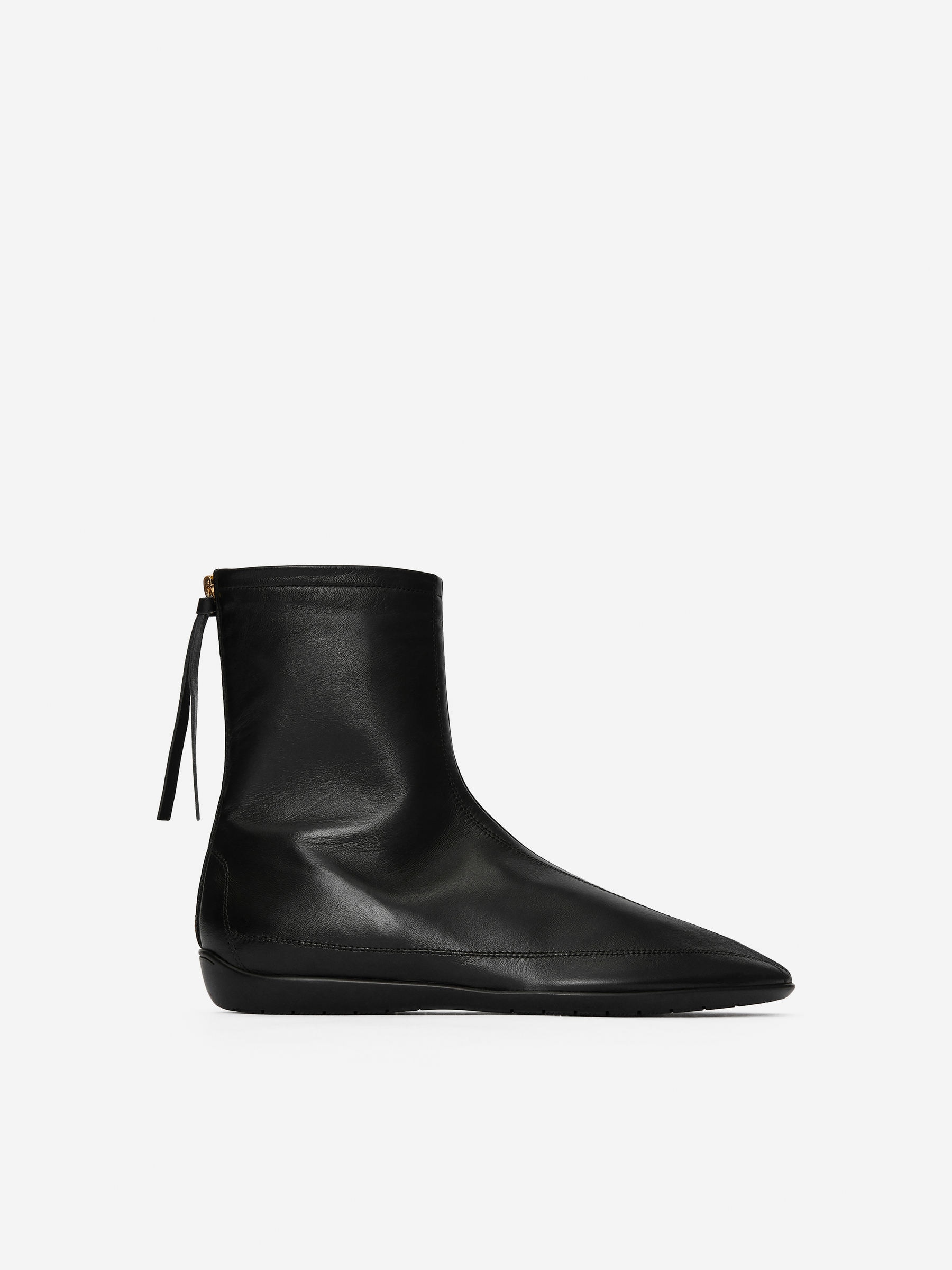 Leather Ankle Boots-#272627-16696