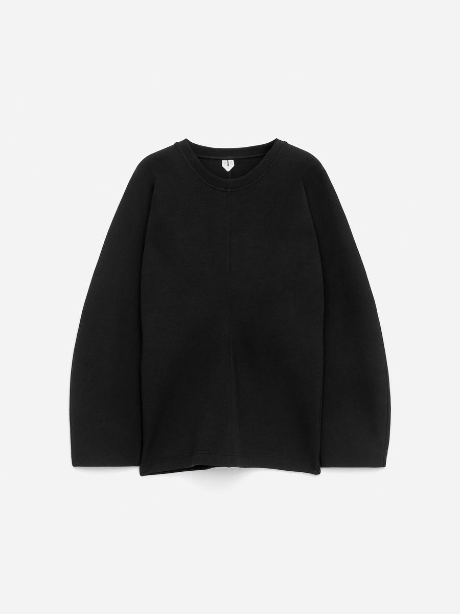 ARKET Women's  Batwing-Sleeve Sweatshirt Black,  size S