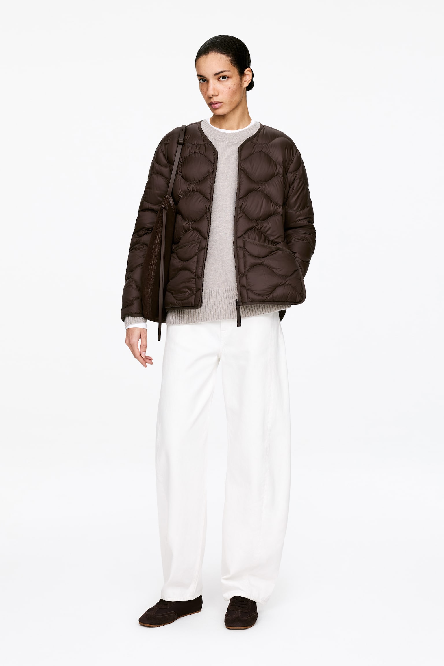 2-in-1 linerjacka, Upcycled Down - Brun - 1