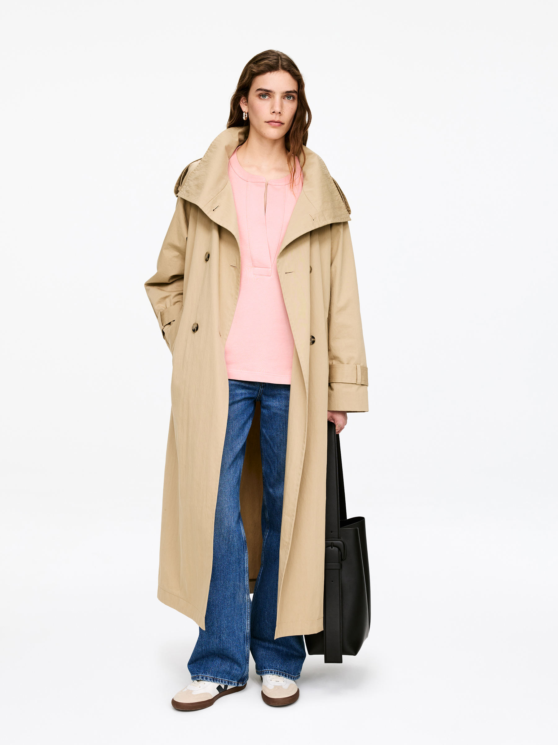 Open-Placket Sweatshirt - Pink - Relaxed fit - Women - StillMedia/Lookbook - 5