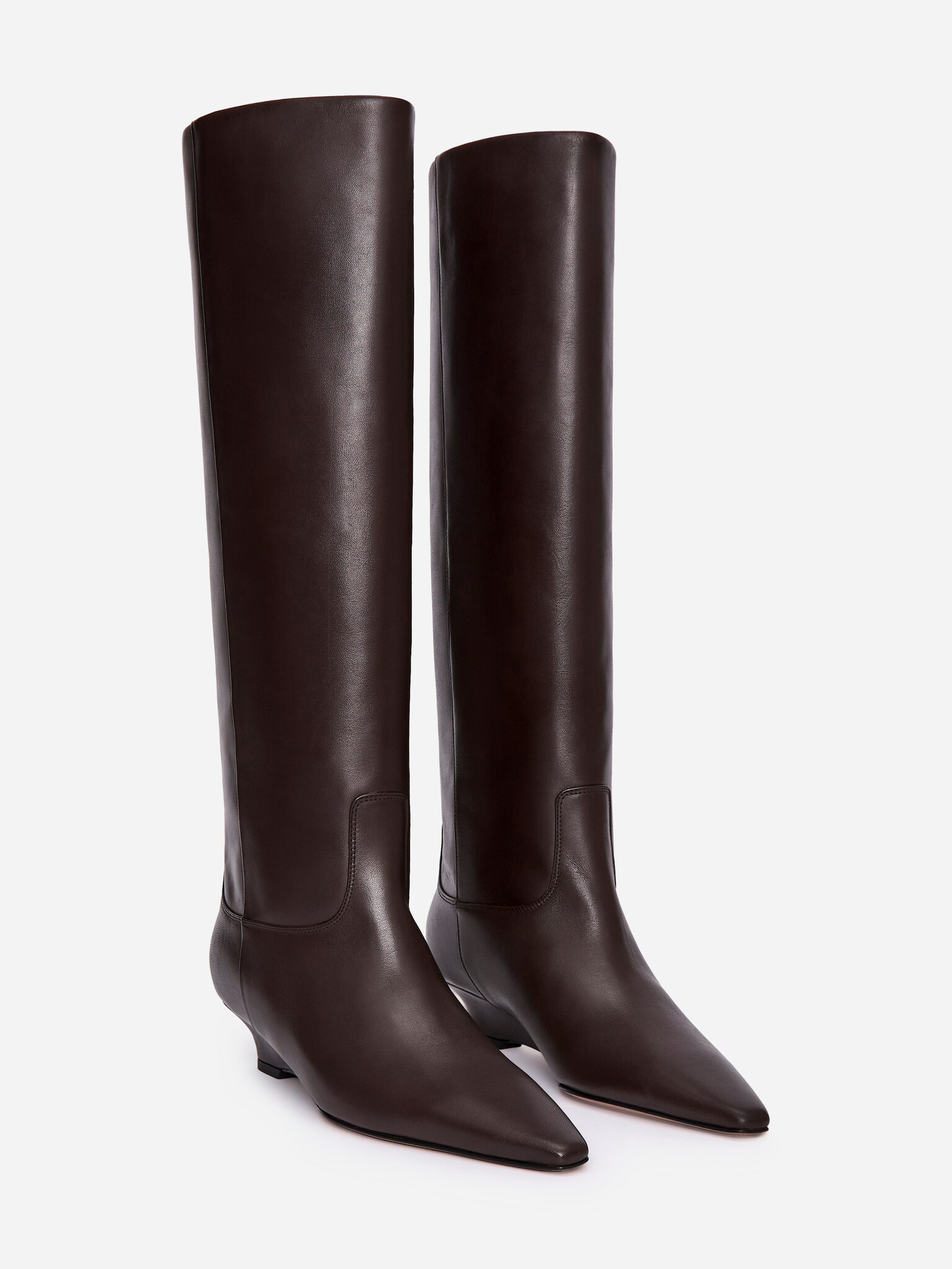 Leather Boots - Dark Brown - 7