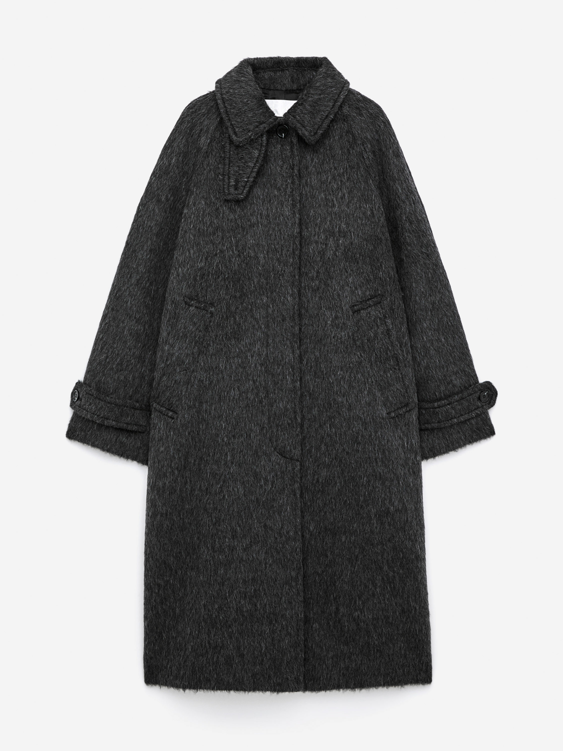 Wool-Alpaca Blend Coat-#333538-16876