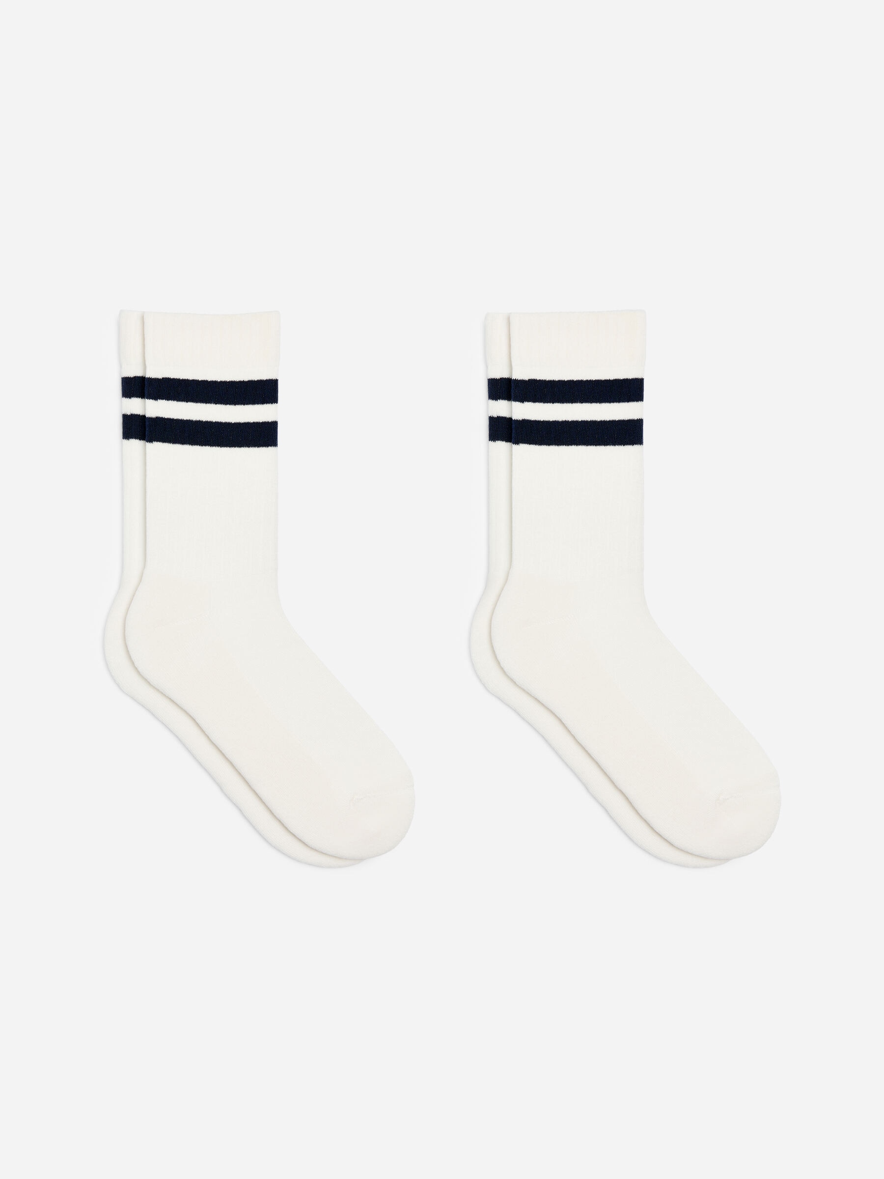 Sporty Cotton Socks - White/Blue - Men - StillMedia/DescriptiveStillLife - 5