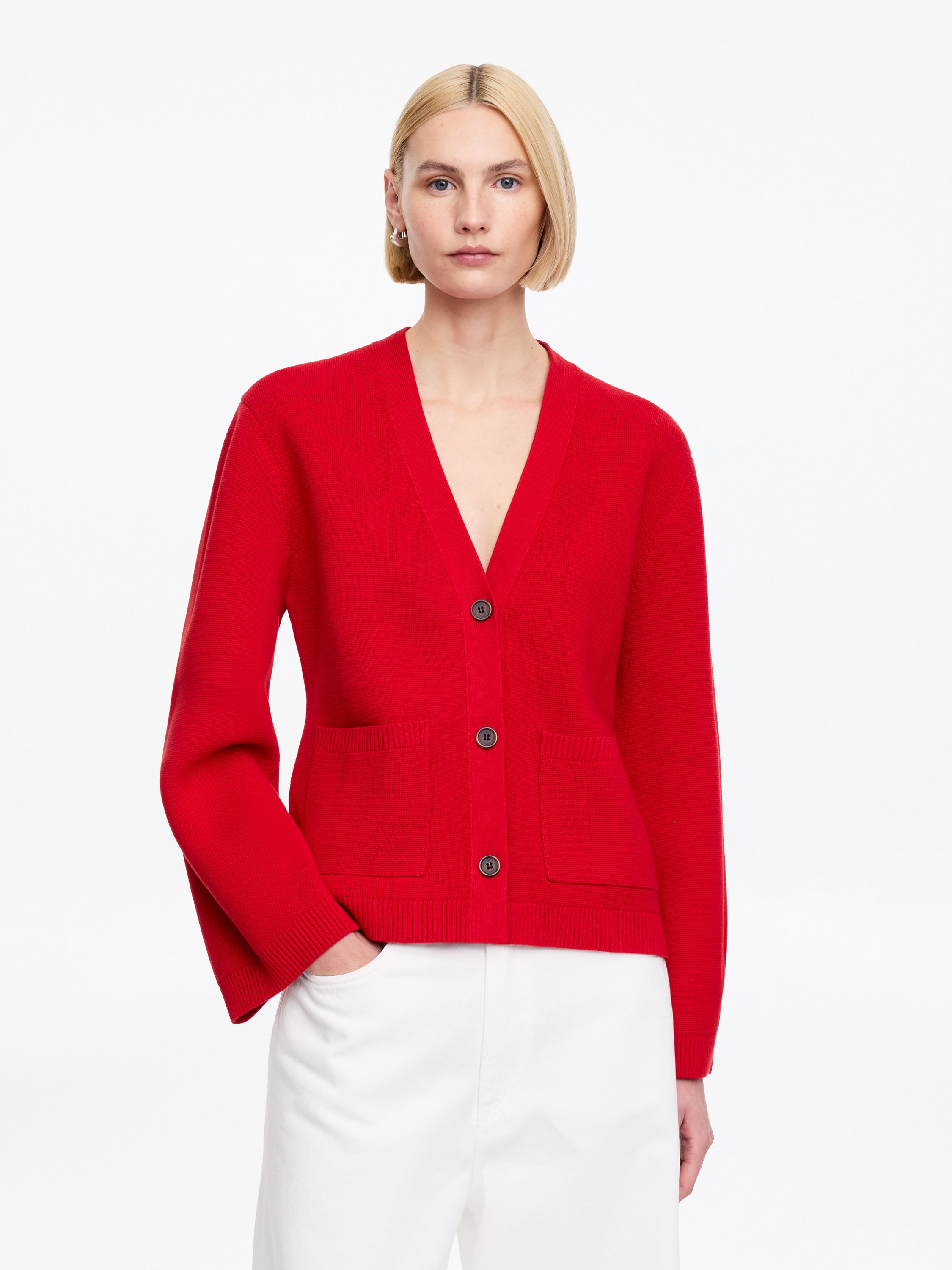 Kofta i bomull - Röd/Mörkbrun/Pastellturkos/Ljus mullvad