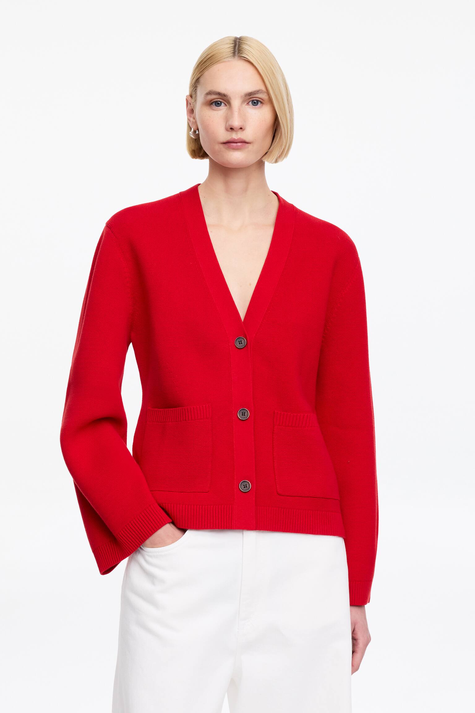 Casaco de algodão - Vermelho/Turquesa claro/Castanho escuro/Castanho toupeira claro - 1