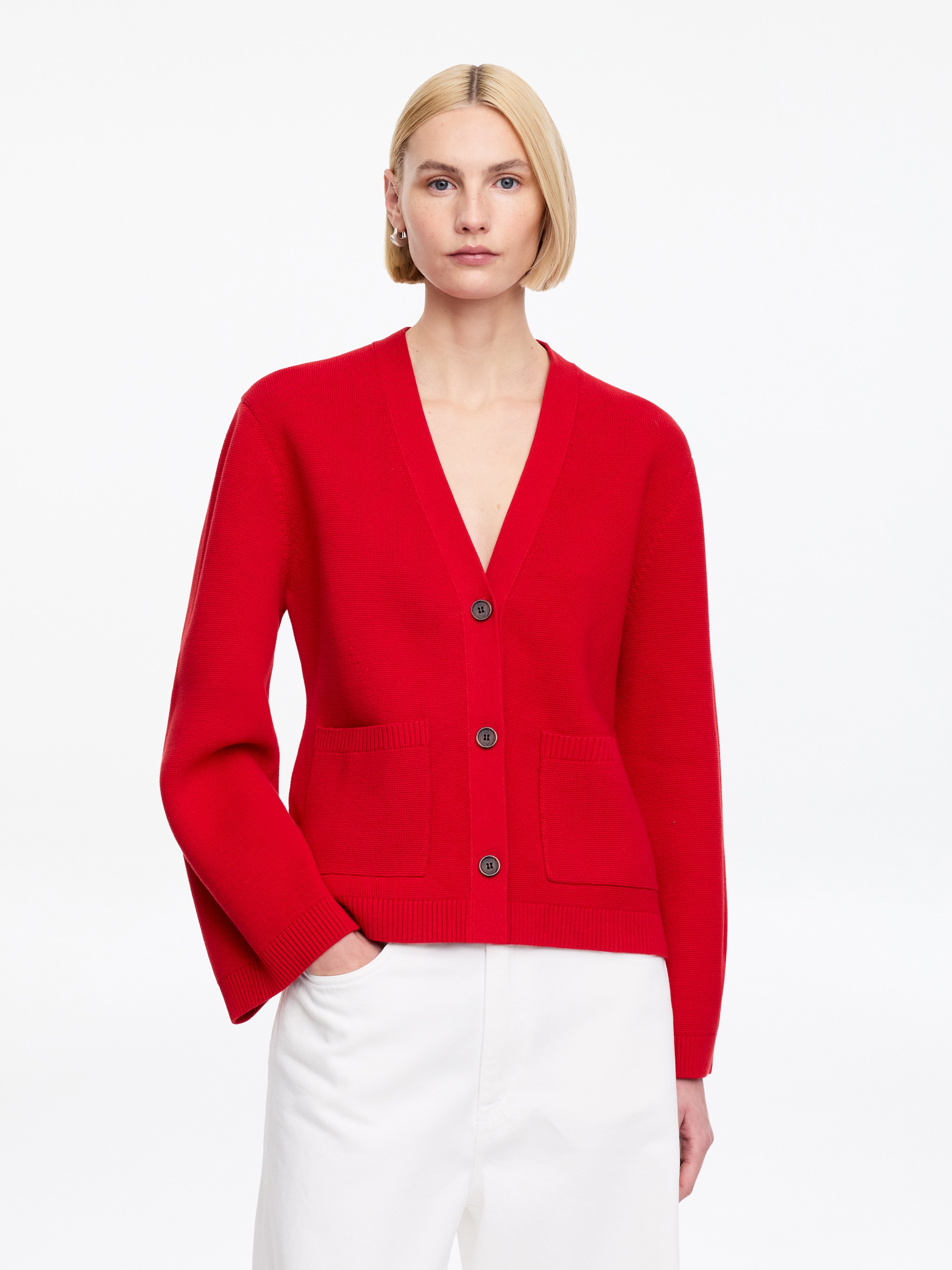 Strickjacke aus Baumwolle-#B91623-6898