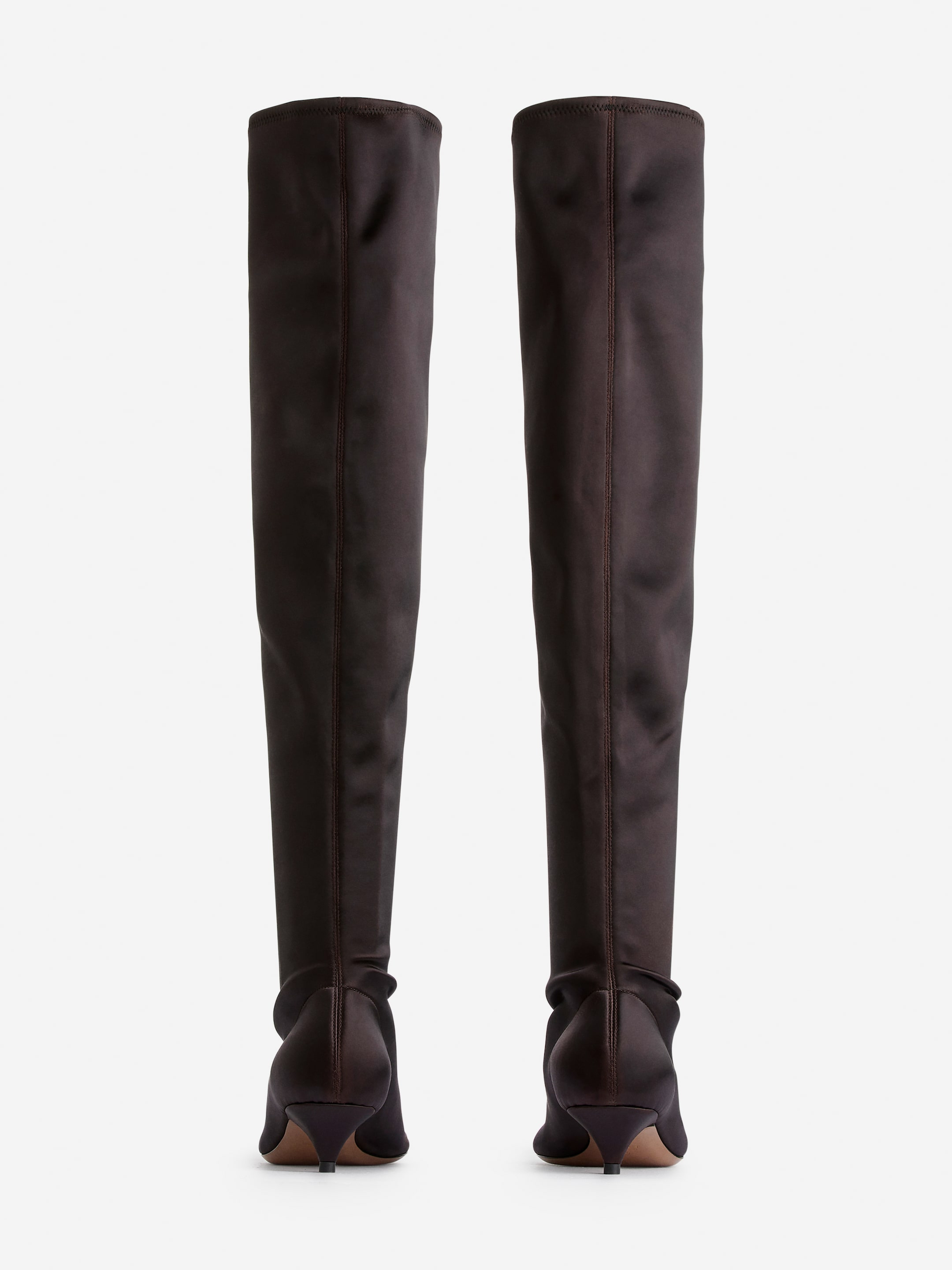 Overknee-stövlar i satin - Mörklila - Women - StillMedia/DescriptiveStillLife - 4