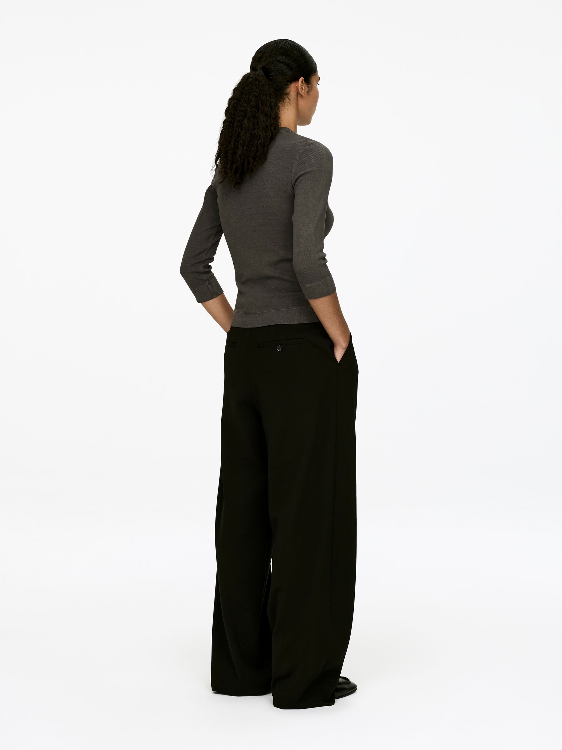Rib Top - Black - Slim fit - Women - StillMedia/Lookbook - 3