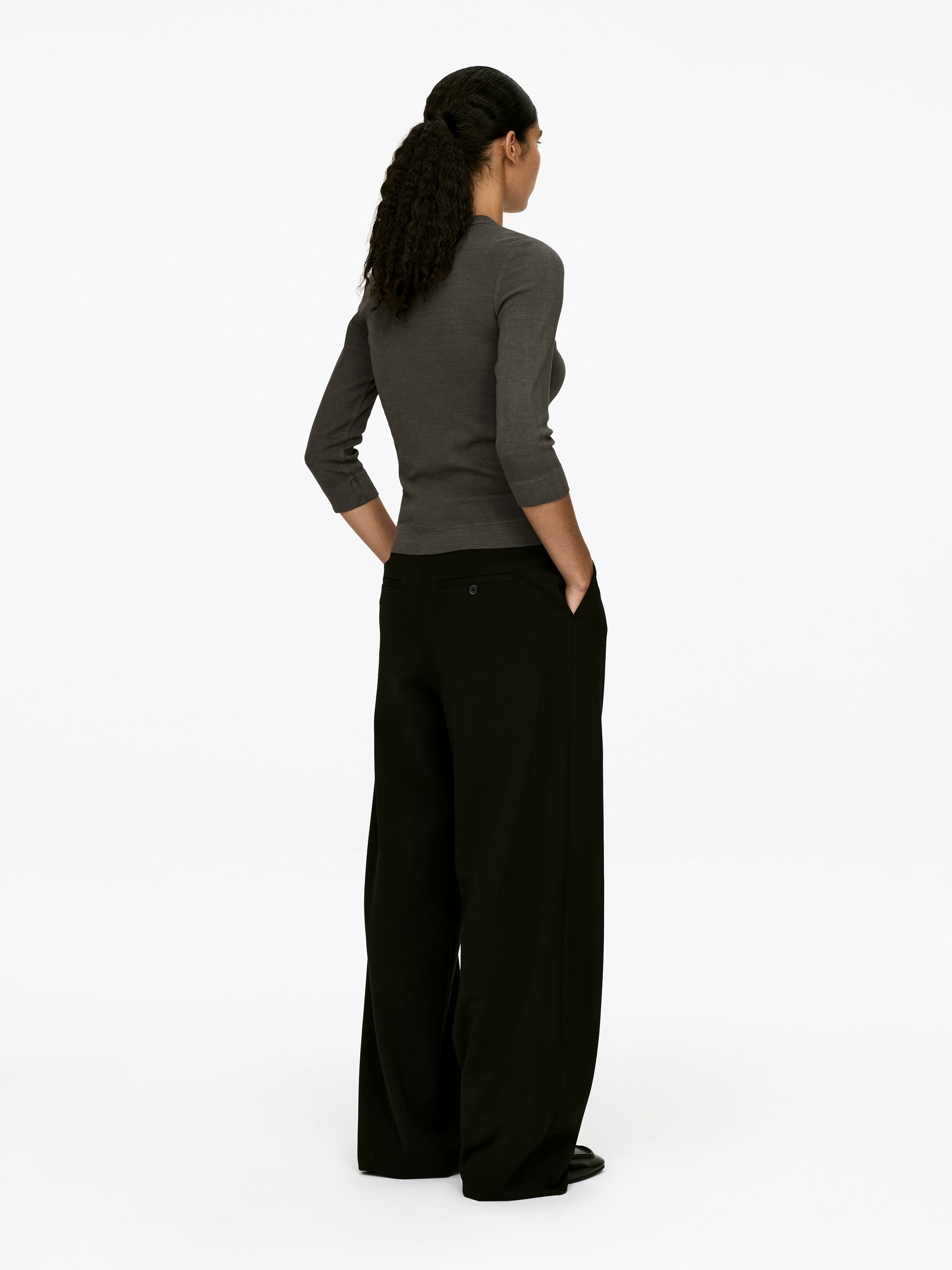 Rib Top - Black - Slim fit - Women - StillMedia/Lookbook - 3