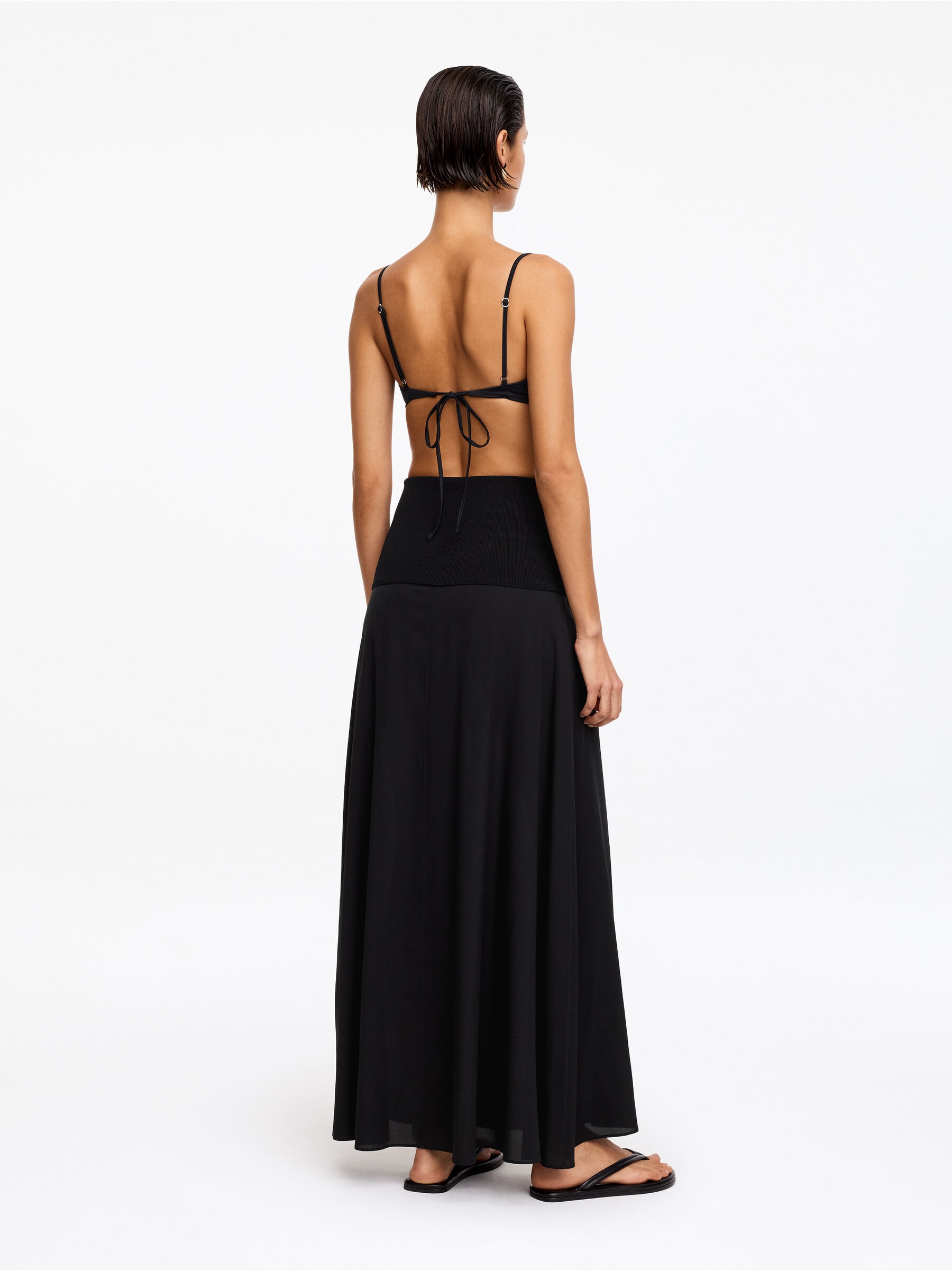 Maxikjol i siden - Svart - Regular fit - Women - StillMedia/Lookbook - 5