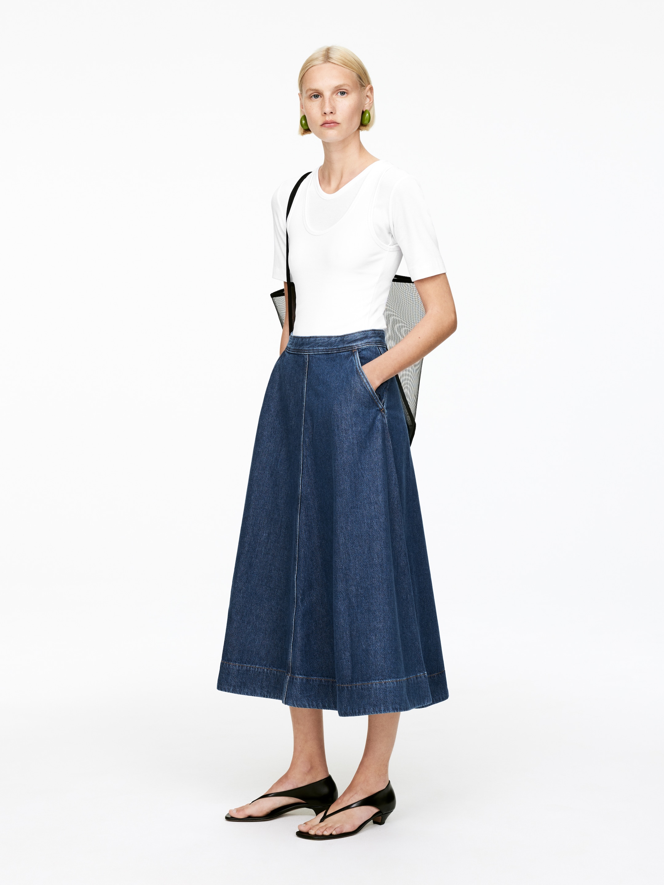 Visualizza immagine più grande: Gonna in denim a trapezio - Blu - DONNA | H&M IT 3