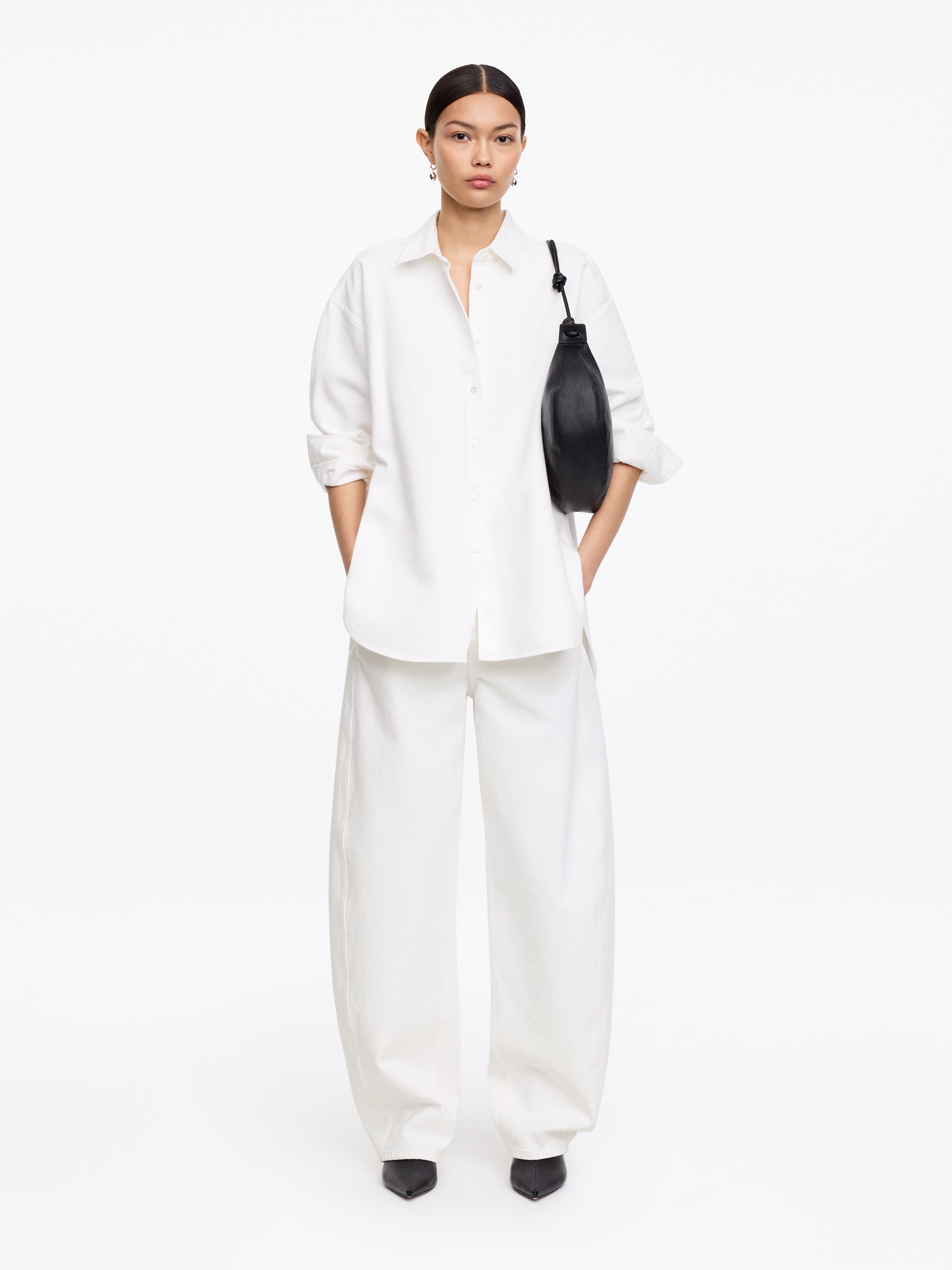 Τζιν με φαρδύ μπατζάκι - Λευκό/Μπλε/Πλυμένο Μπλε/Ανοιχτό Μπλε