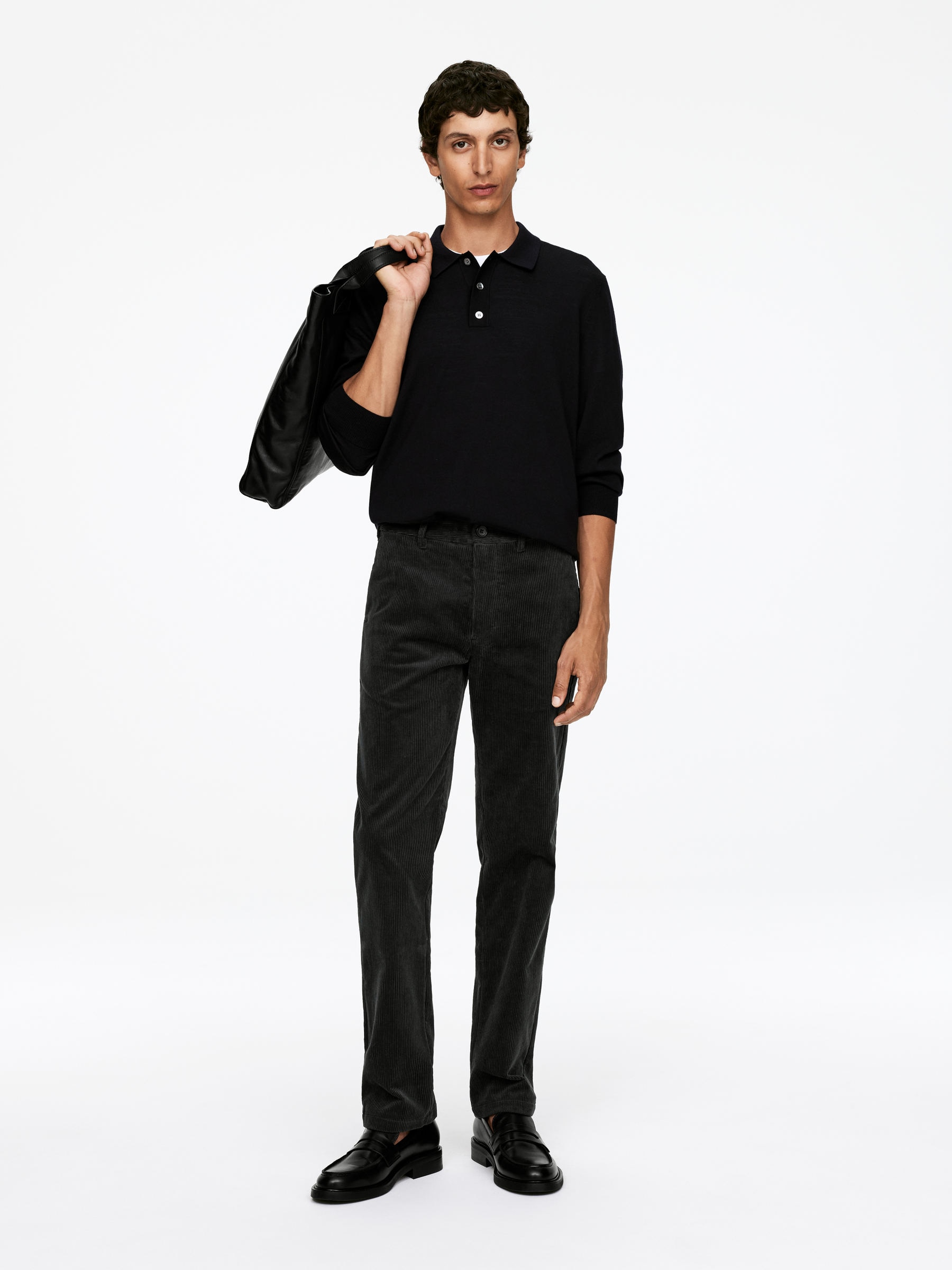 Straigh-Fit Corduroy Chinos-#333538-16273