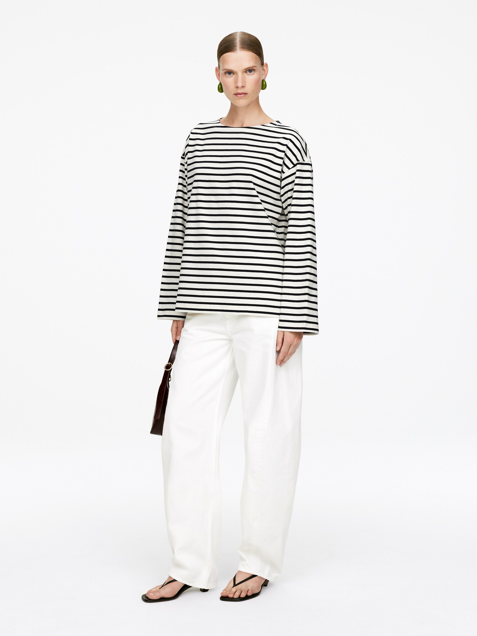 Long-Sleeve T-Shirt - Dark Blue/Off White - 3
