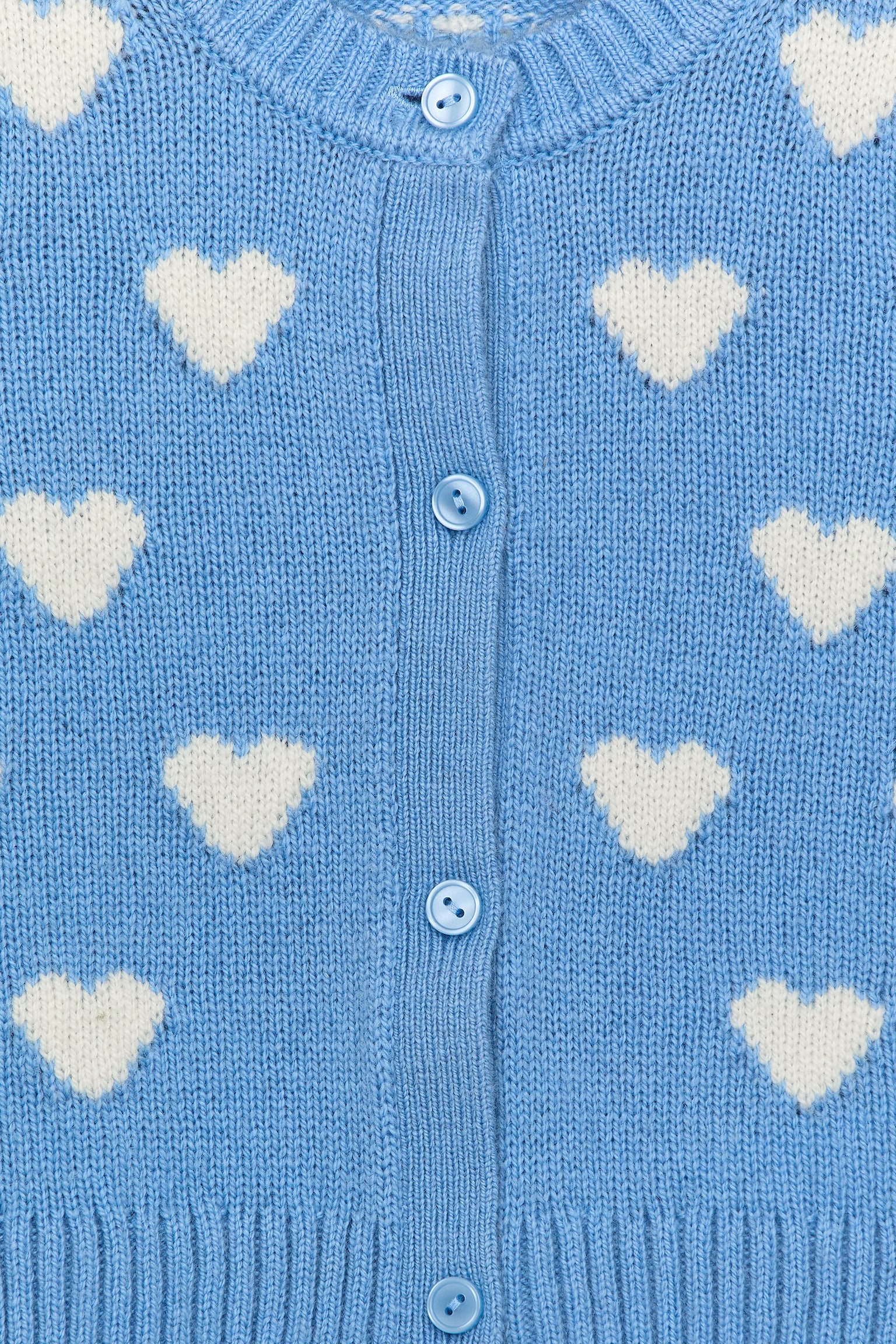 Βαμβακερή ζακέτα - Μπλε/Καρδιές - 2